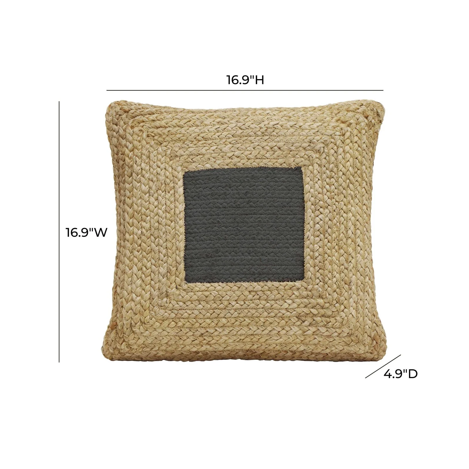 Blank Mind Black Square Accent Pillow - Image 6