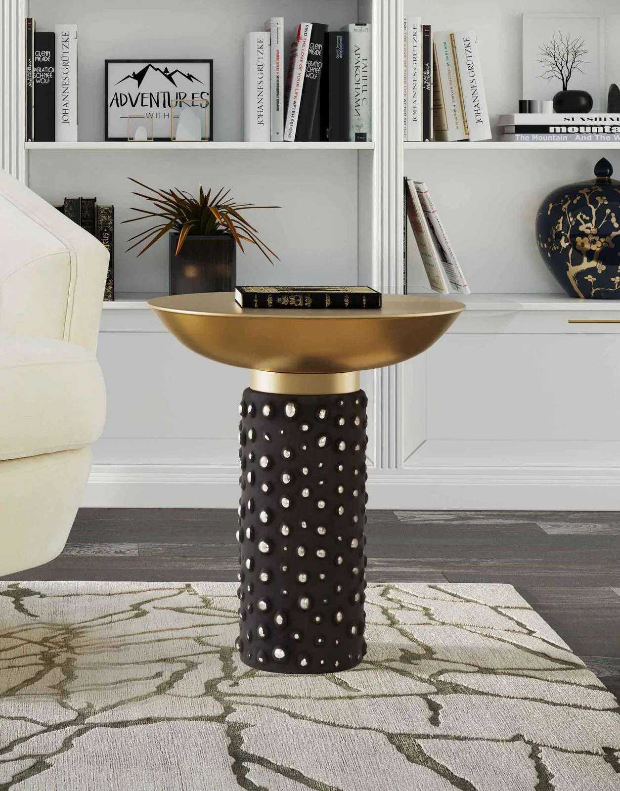 Blaze Glass/Brass Side Table - Image 8