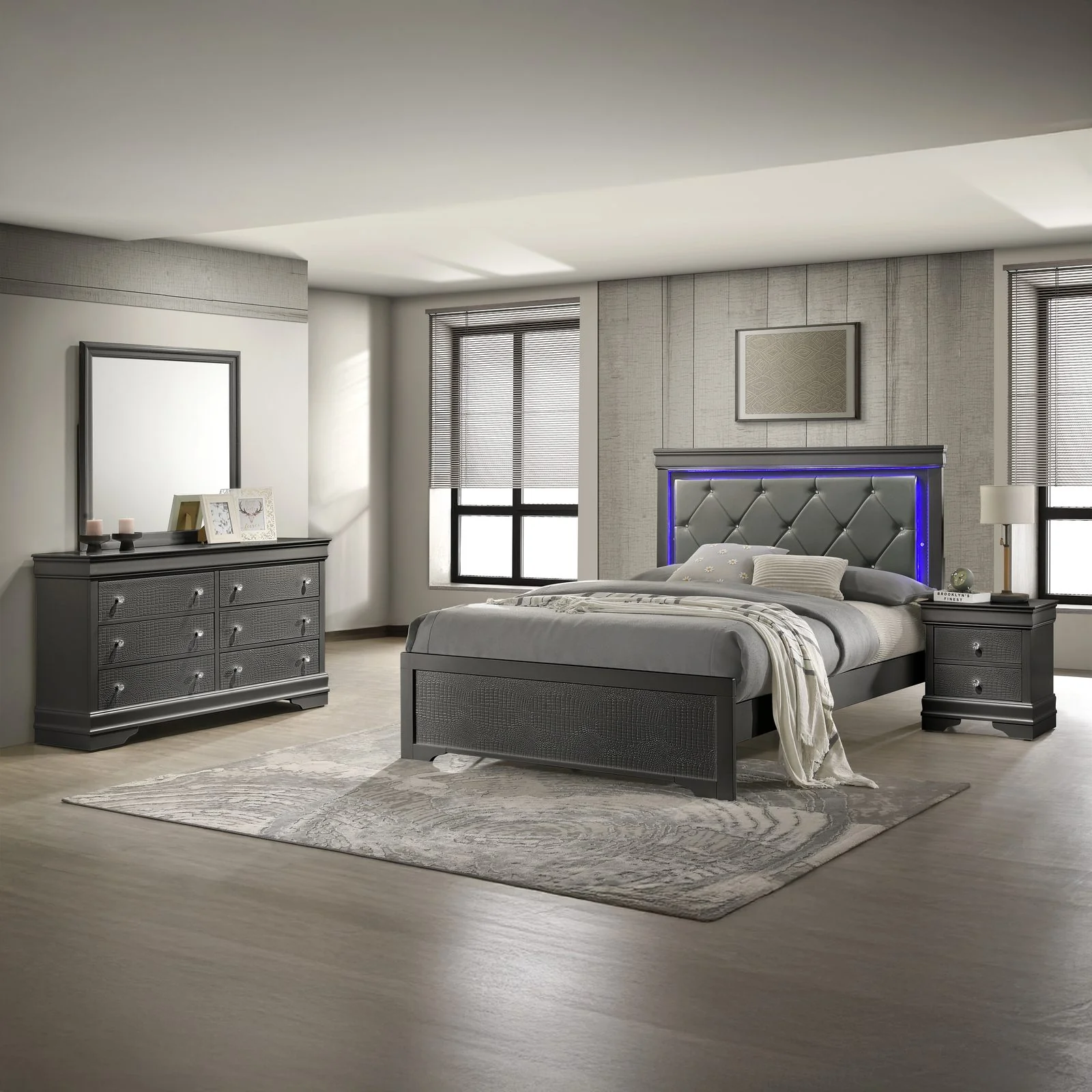 Blaze Queen 4PC Gray - Image 21