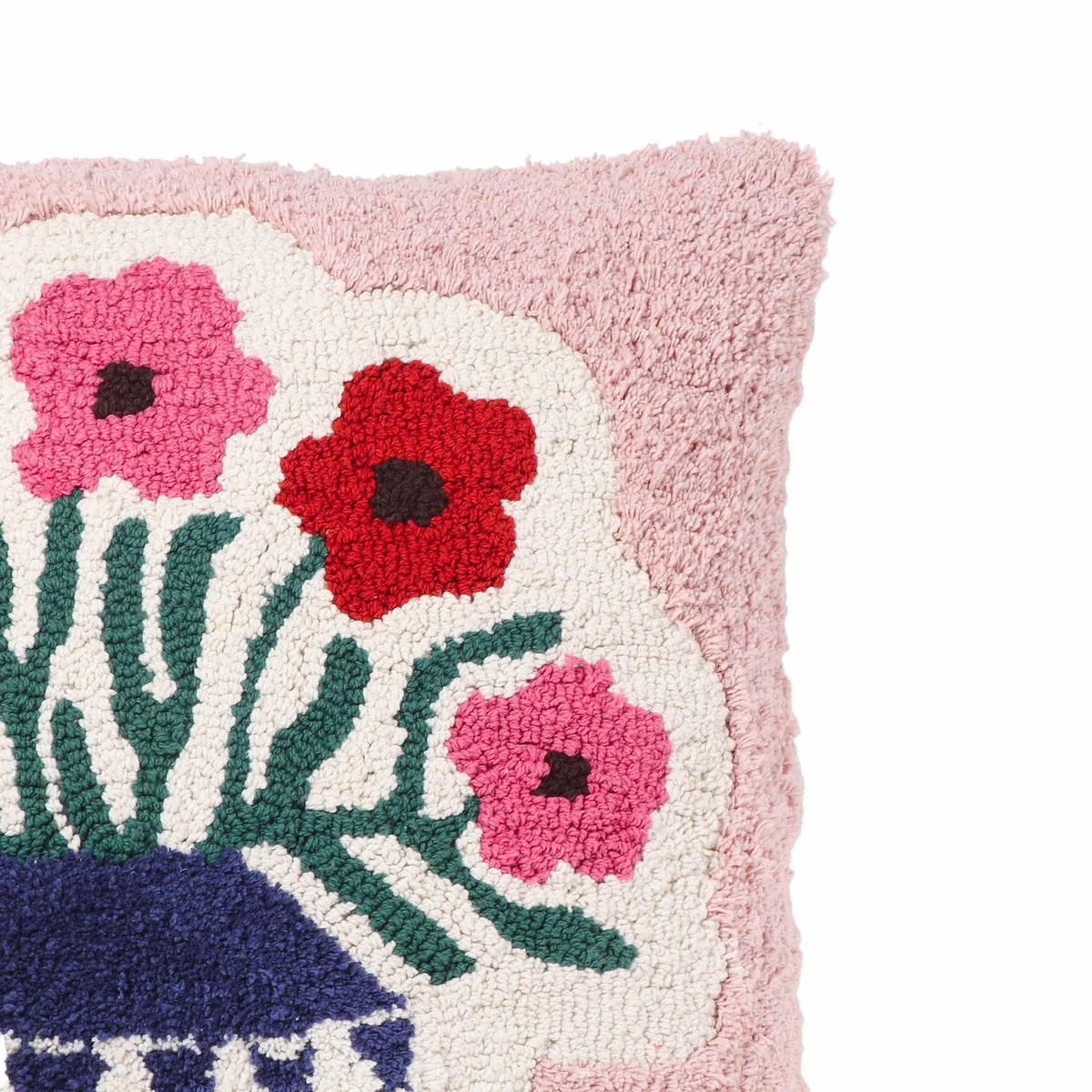 Blossom Tufted Cotton 20 inch Square Accent Pillow - Image 7