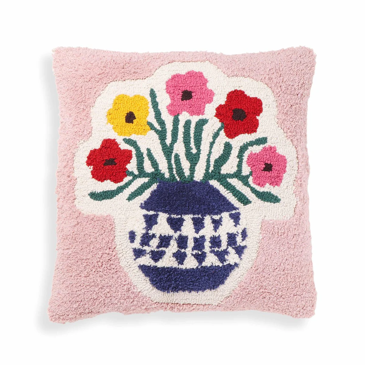 Blossom Tufted Cotton 20 inch Square Accent Pillow - Image 9