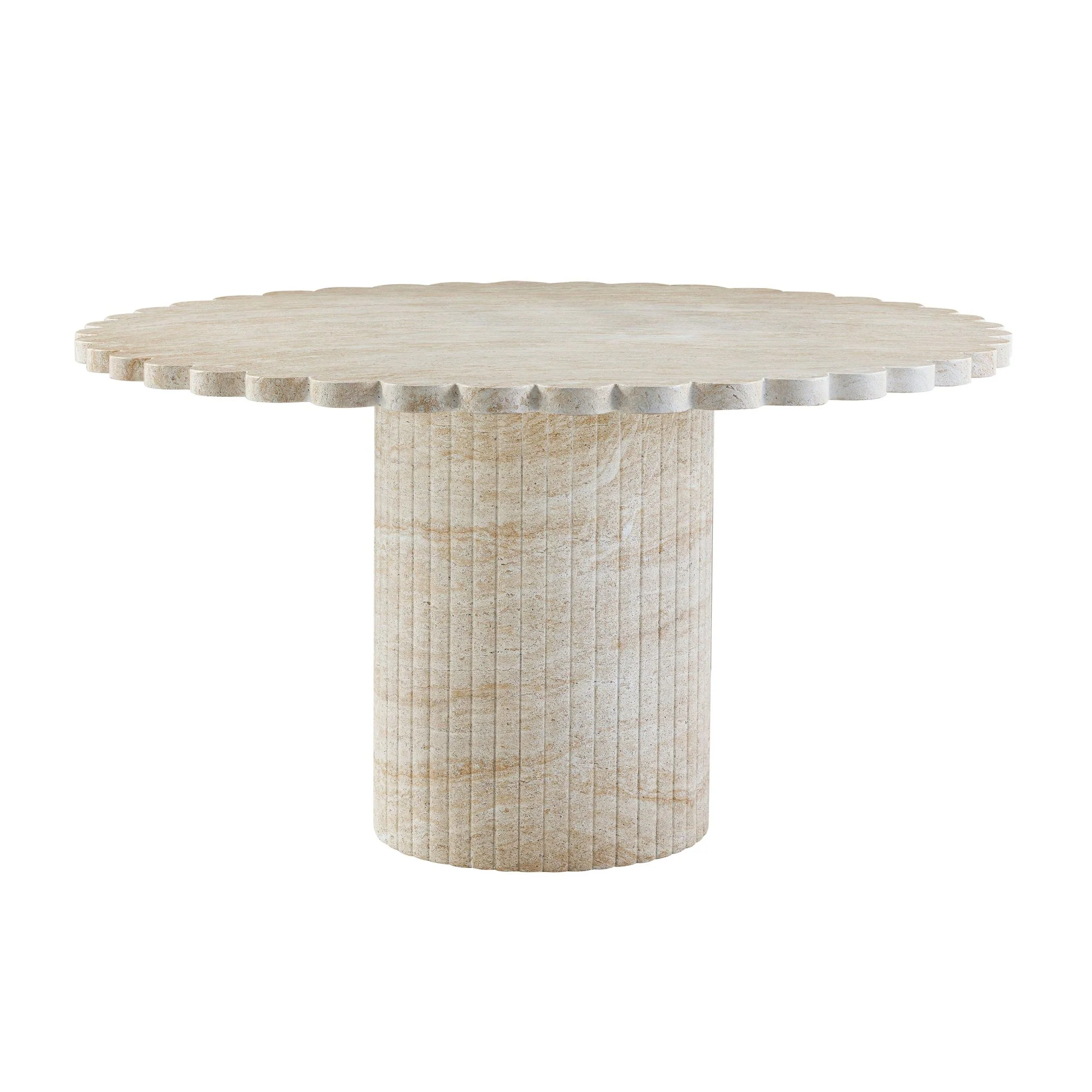Blossom Washed Travertine Finish Indoor / Outdoor 54 inch Round Dining Table - Image 3