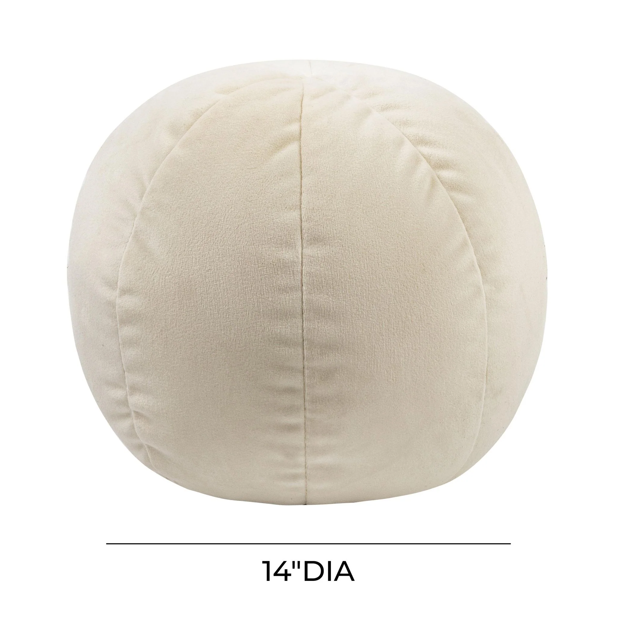 Boba 14 Inch Cream Velvet Pillow - Image 3