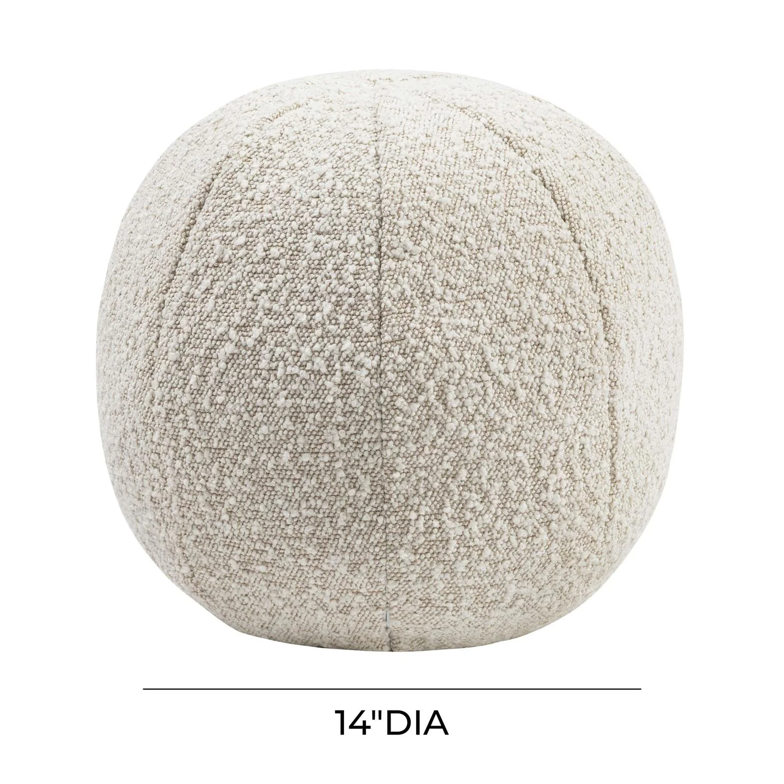 Boba Beige Boucle 14 inch Pillow - Image 3