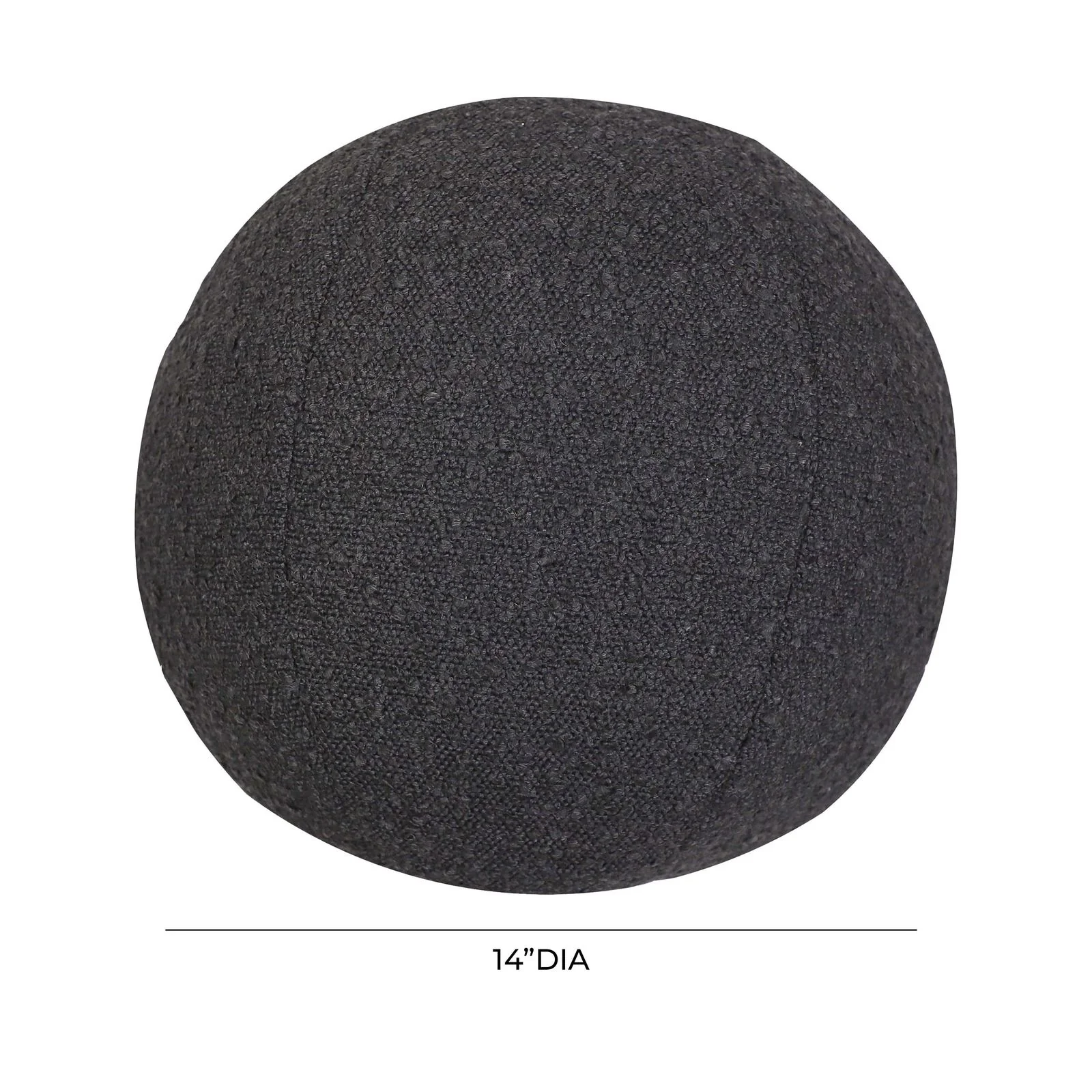 Boba Black Boucle 14 inch Pillow - Image 4
