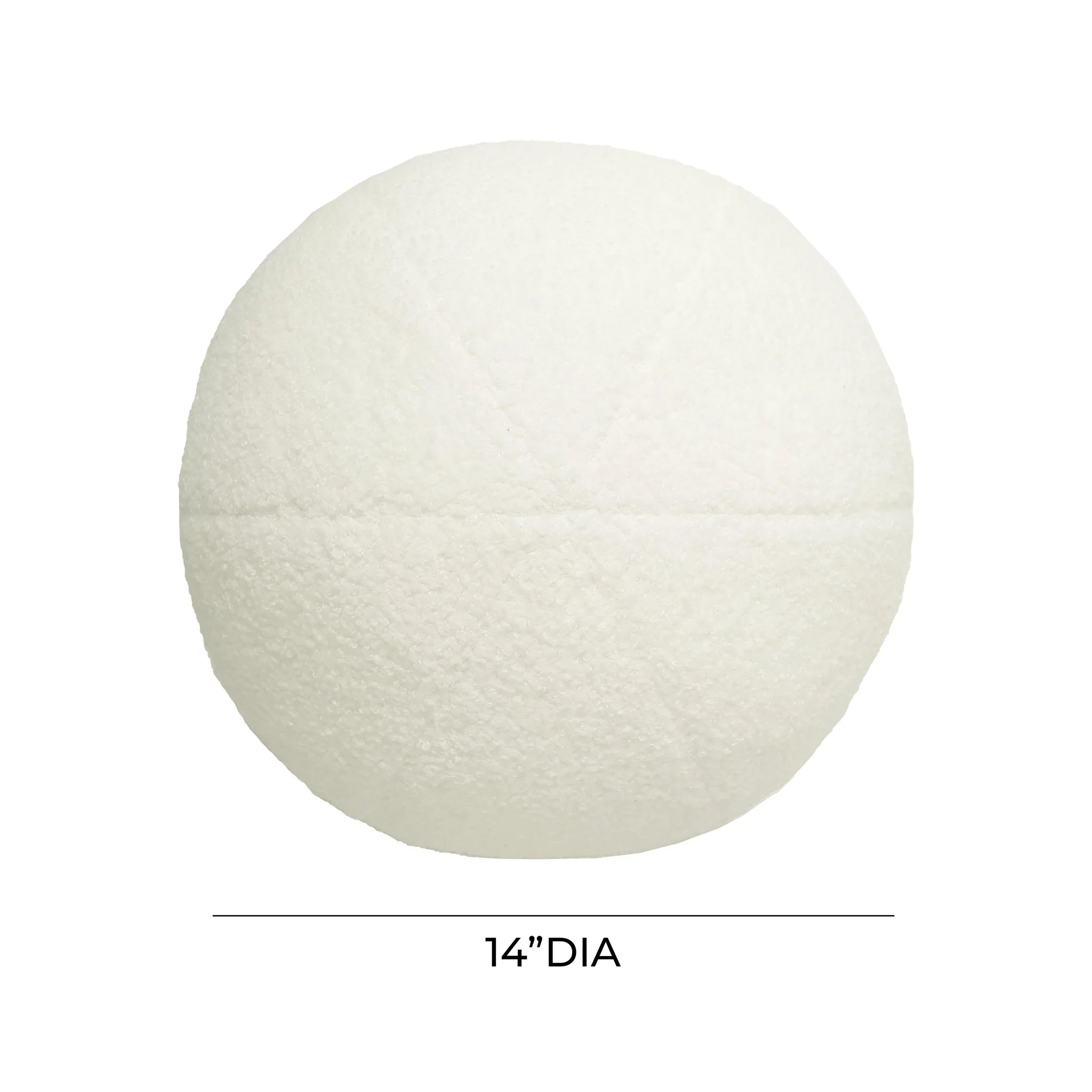 Boba Cream Vegan Shearling 14 inch Pillow - Image 4