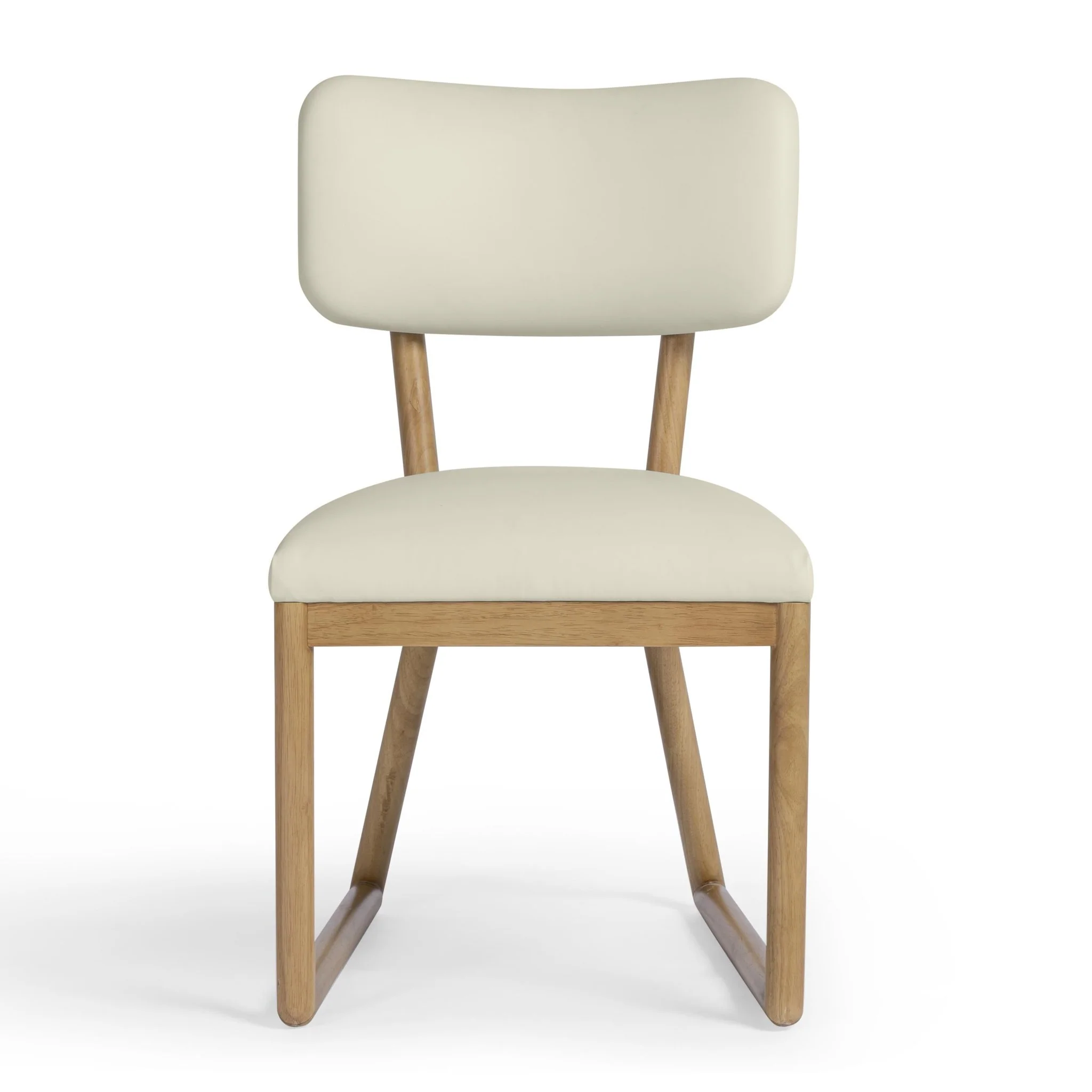 Bobbie Cream Vegan Leather Dining Chair - Image 3