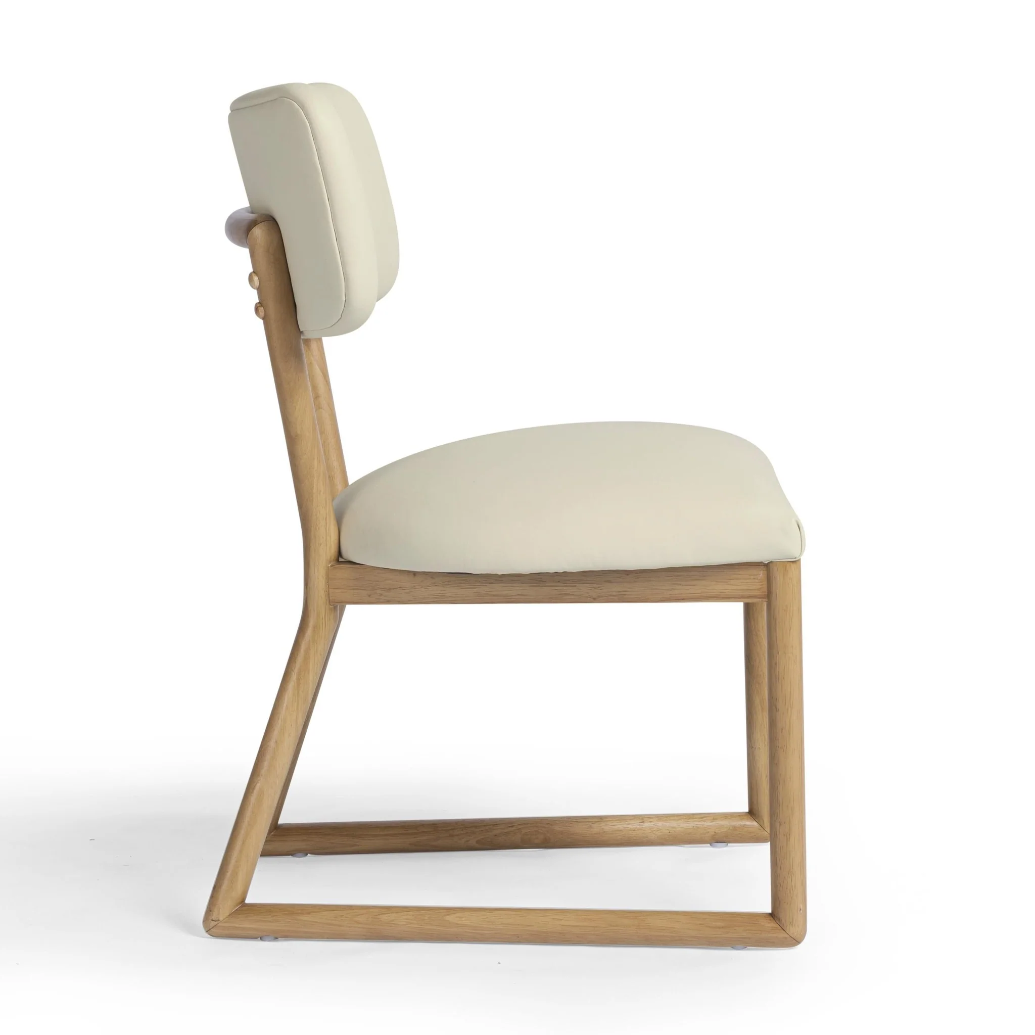 Bobbie Cream Vegan Leather Dining Chair - Image 4