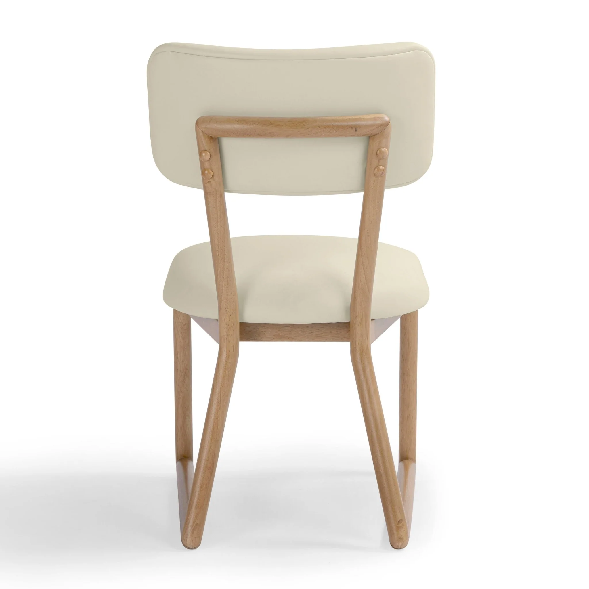 Bobbie Cream Vegan Leather Dining Chair - Image 5