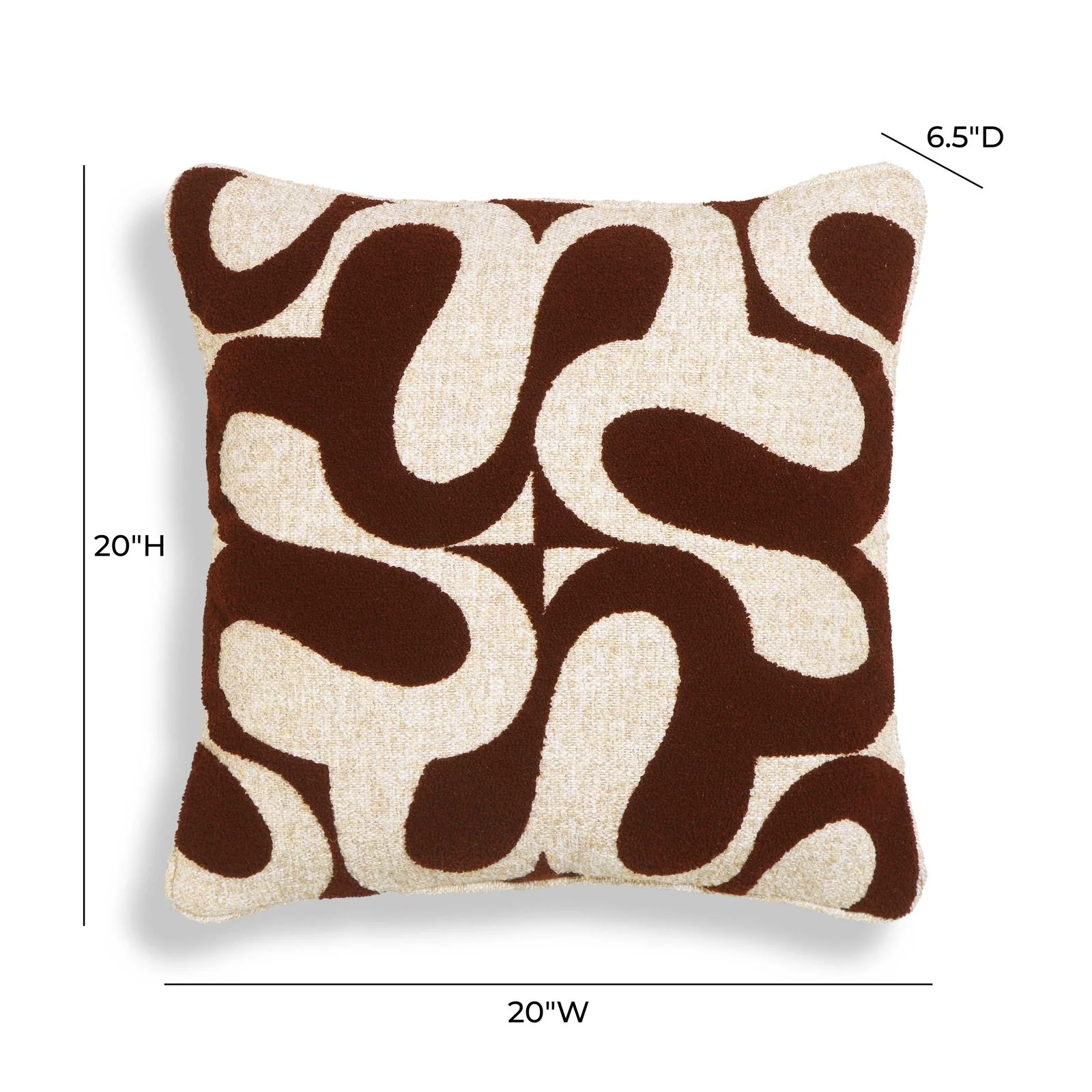Bonney Chocolate Brown Boucle Accent Cushion - Image 16