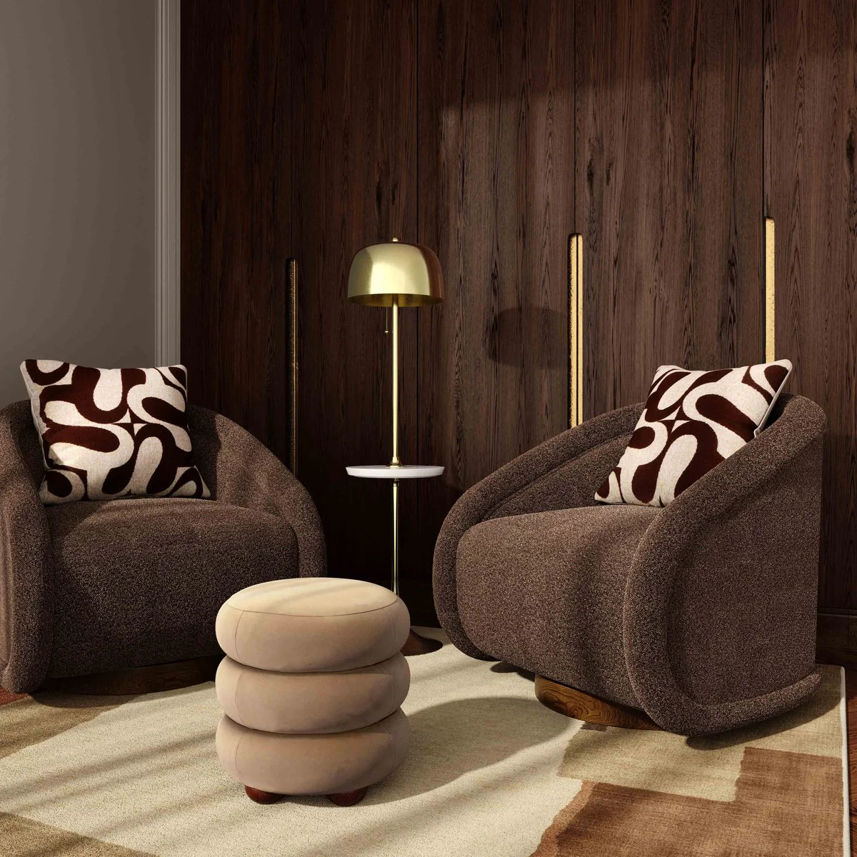 Bonney Chocolate Brown Boucle Accent Cushion - COVER - Image 2
