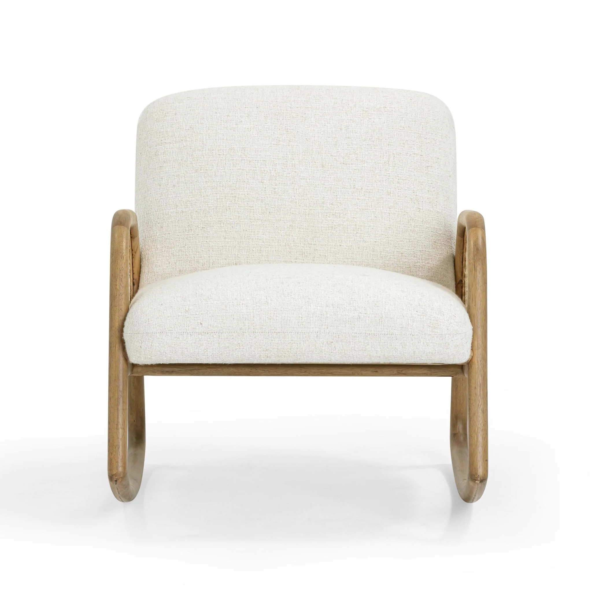 Bonney Cream Performance Fabric Rocking Chair - Image 3