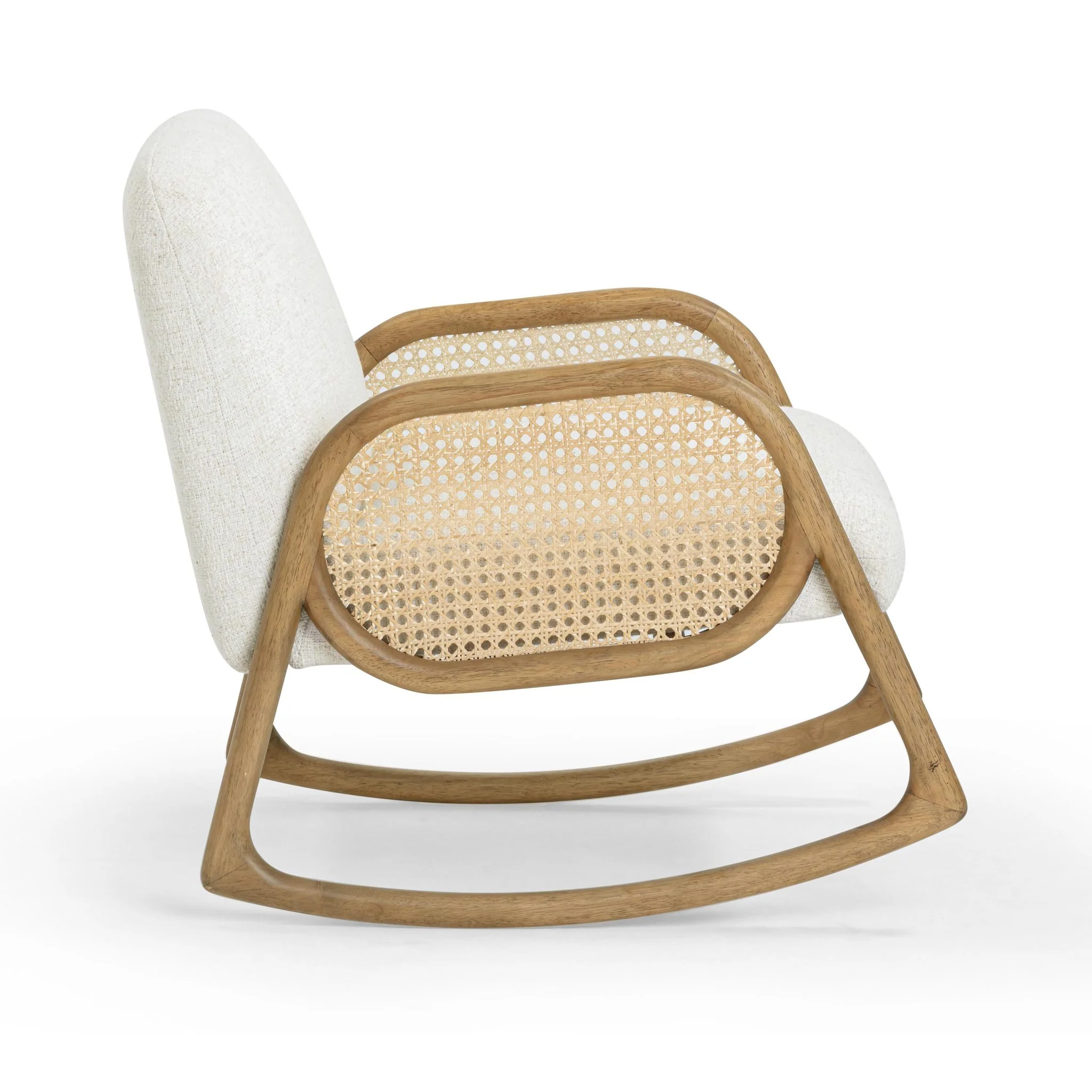 Bonney Cream Performance Fabric Rocking Chair - Image 4