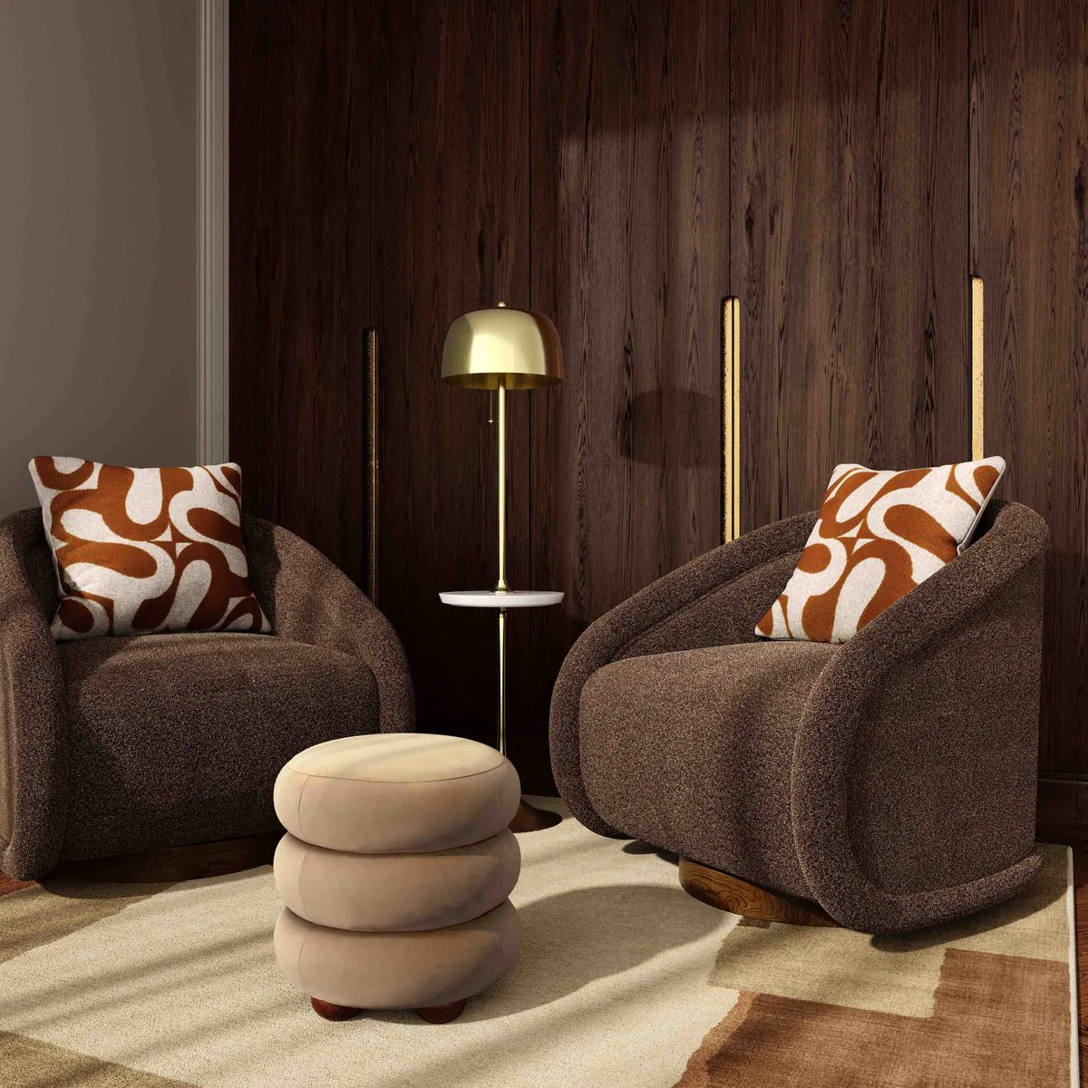 Bonney Rust Orange Boucle Accent Cushion - COVER - Image 2