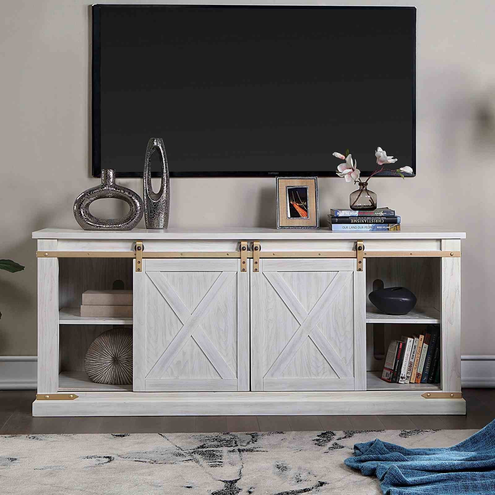 Borrego TV Stand, Antique White - Image 2