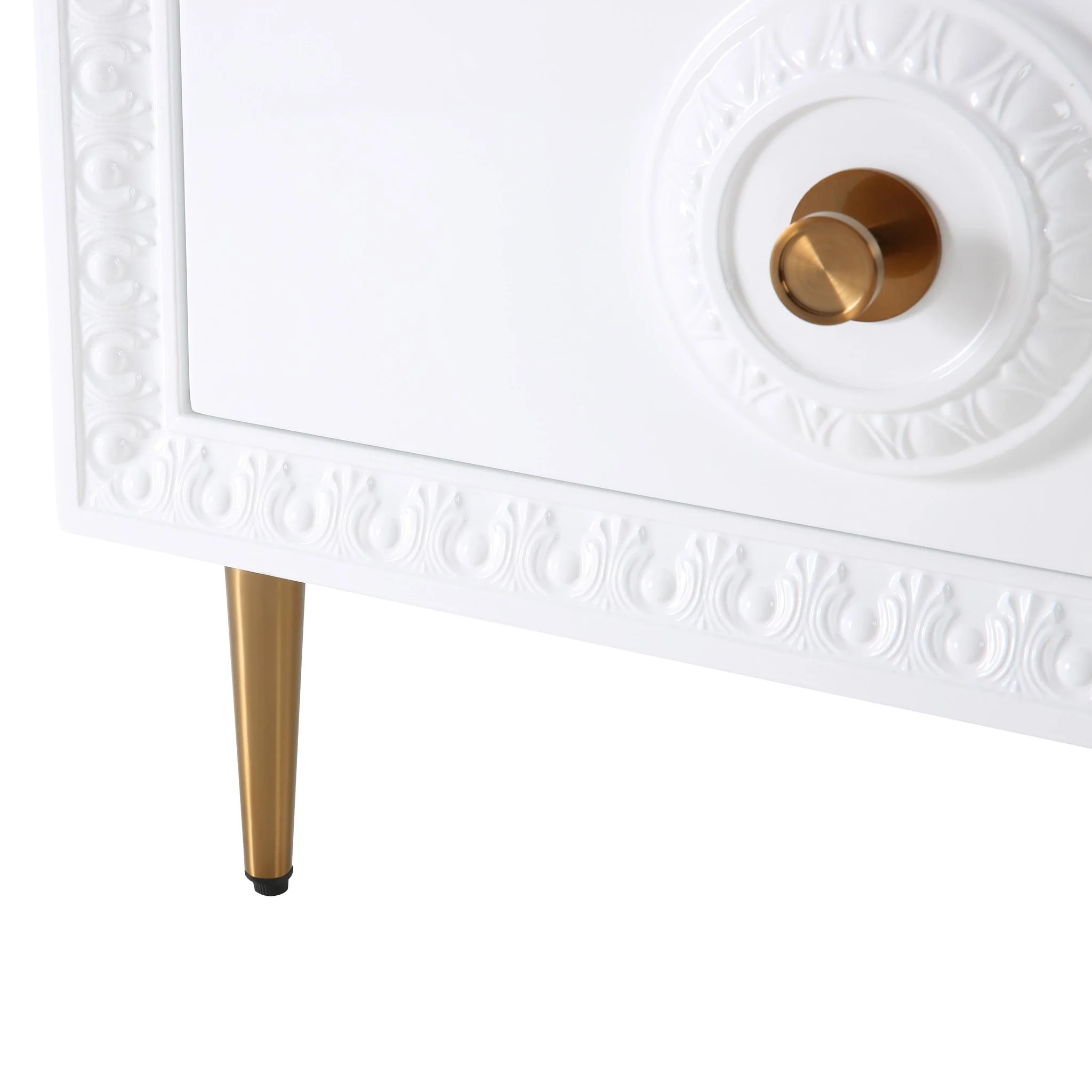 Bovey White Lacquer Side Table - Image 5