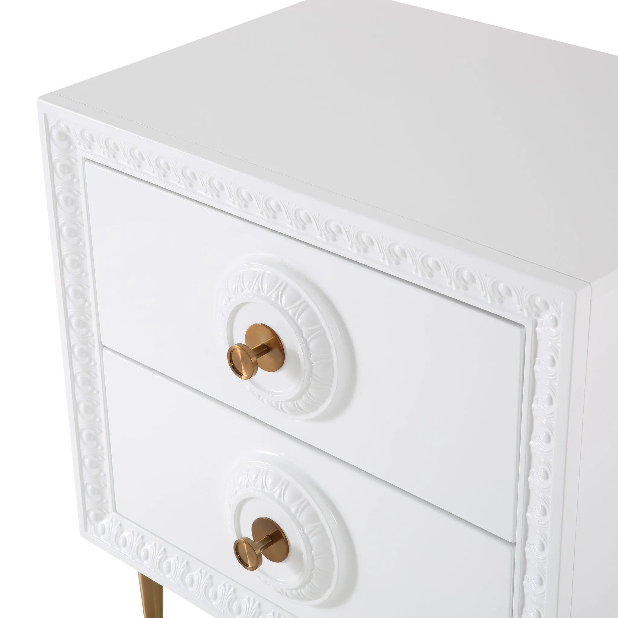 Bovey White Lacquer Side Table - Image 6
