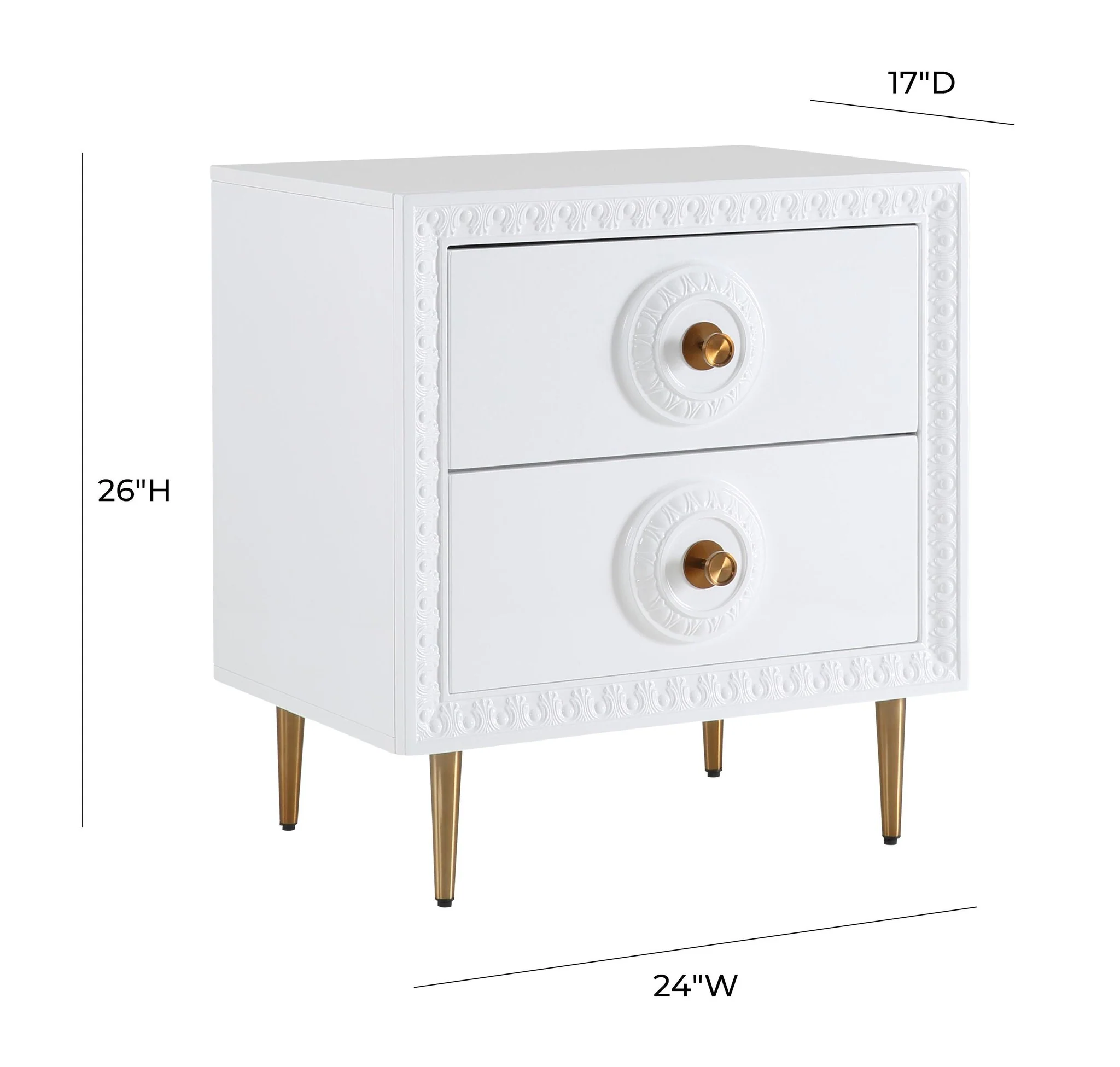 Bovey White Lacquer Side Table - Image 9