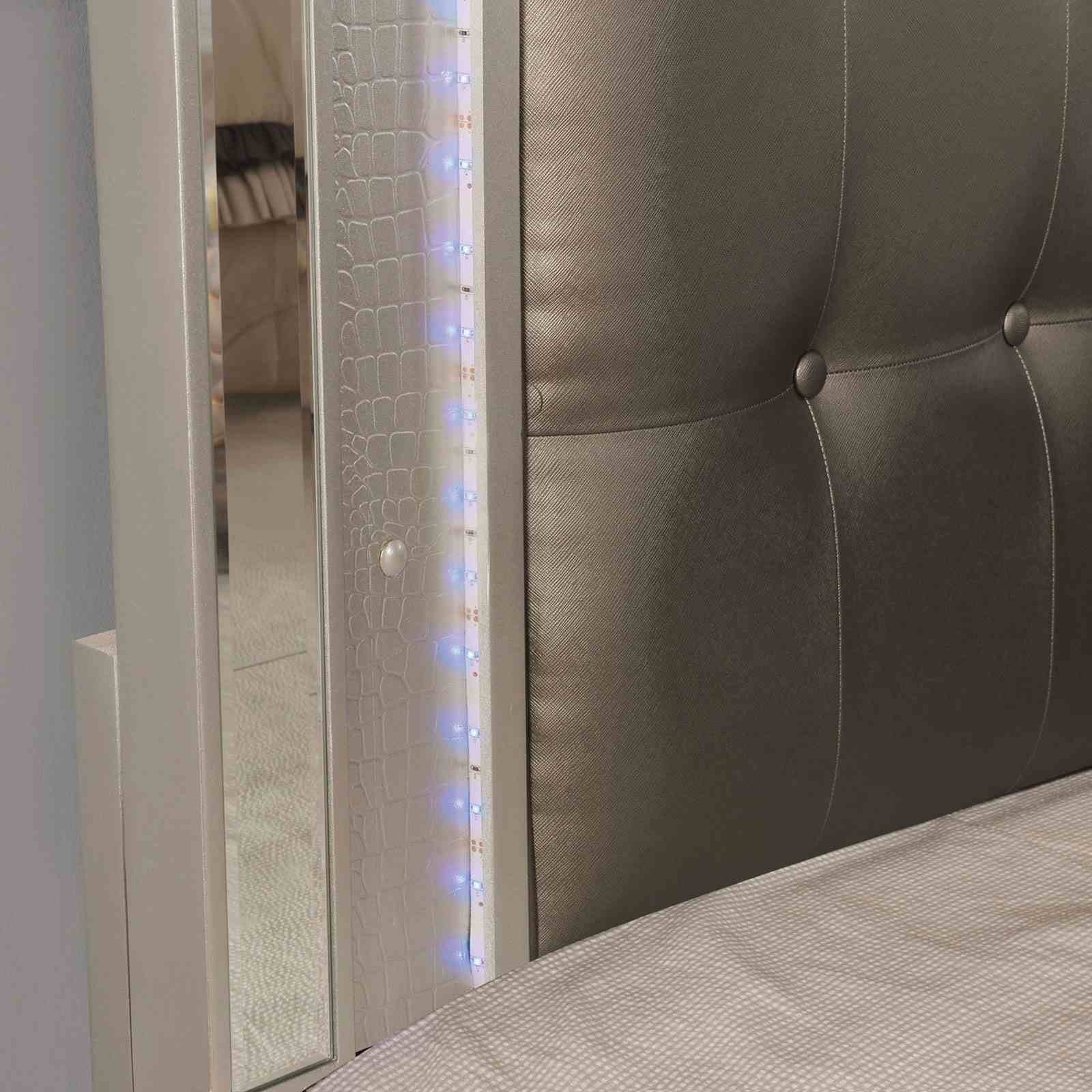 Brachium Queen Bed, Silver - Image 4