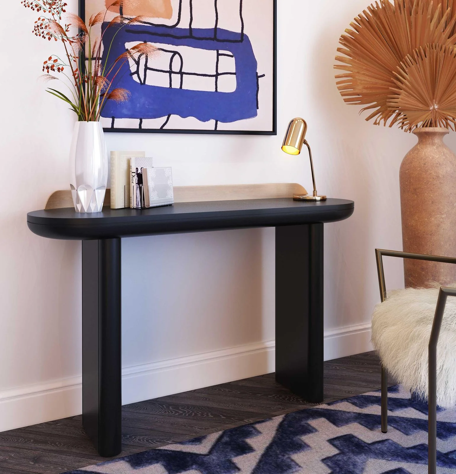 Braden Black Desk/Console Table - Image 2