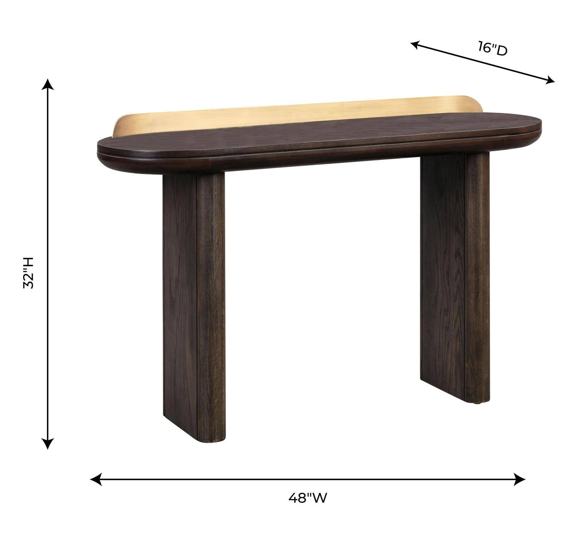 Braden Brown Desk/Console Table - Image 9
