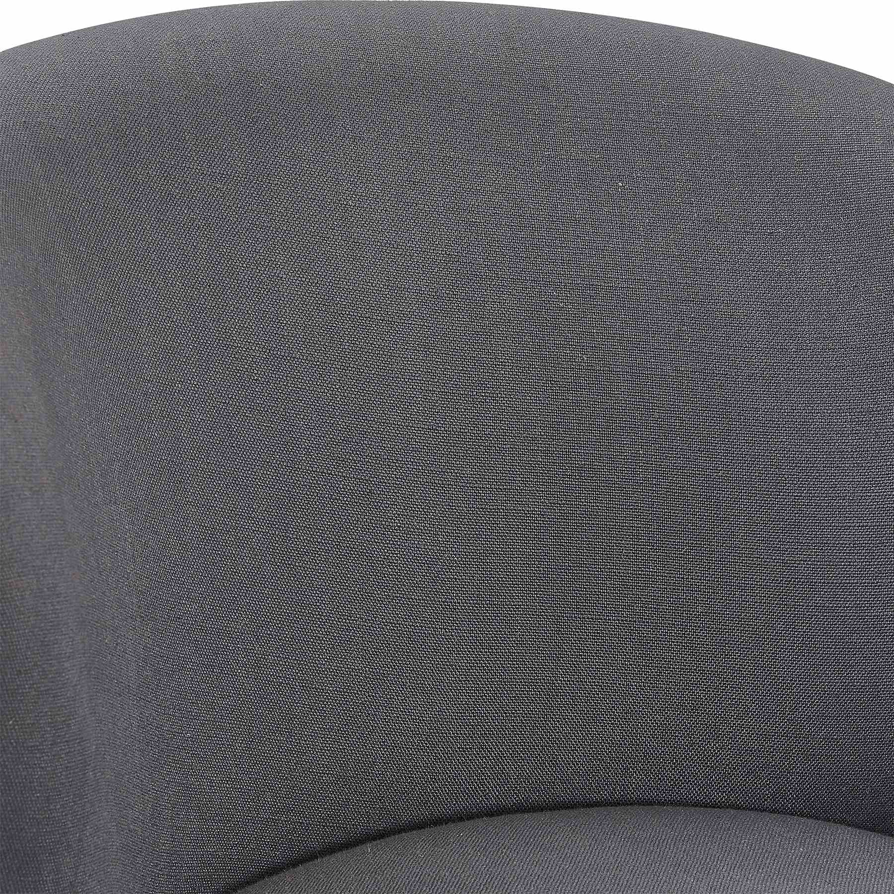 Brandy 26" Counter Height Swivel Gray Fabric and Espresso Wood Bar Stool - Image 7