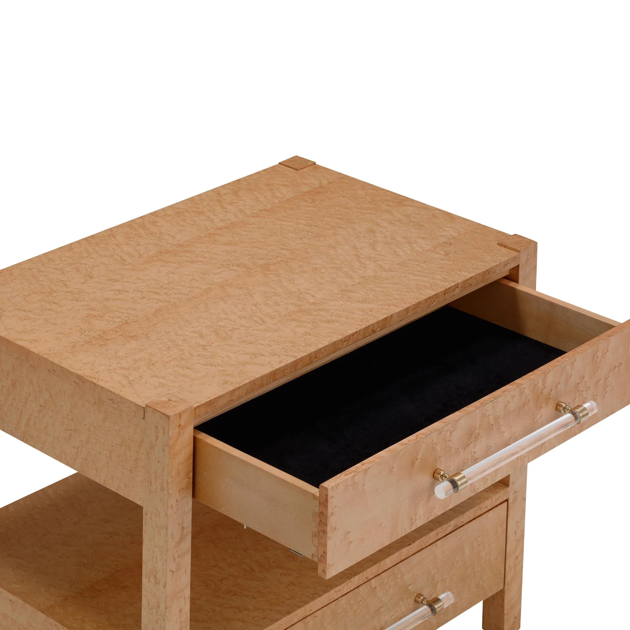 Brandyss Birdseye Maple 2-Drawer Nightstand - Image 9