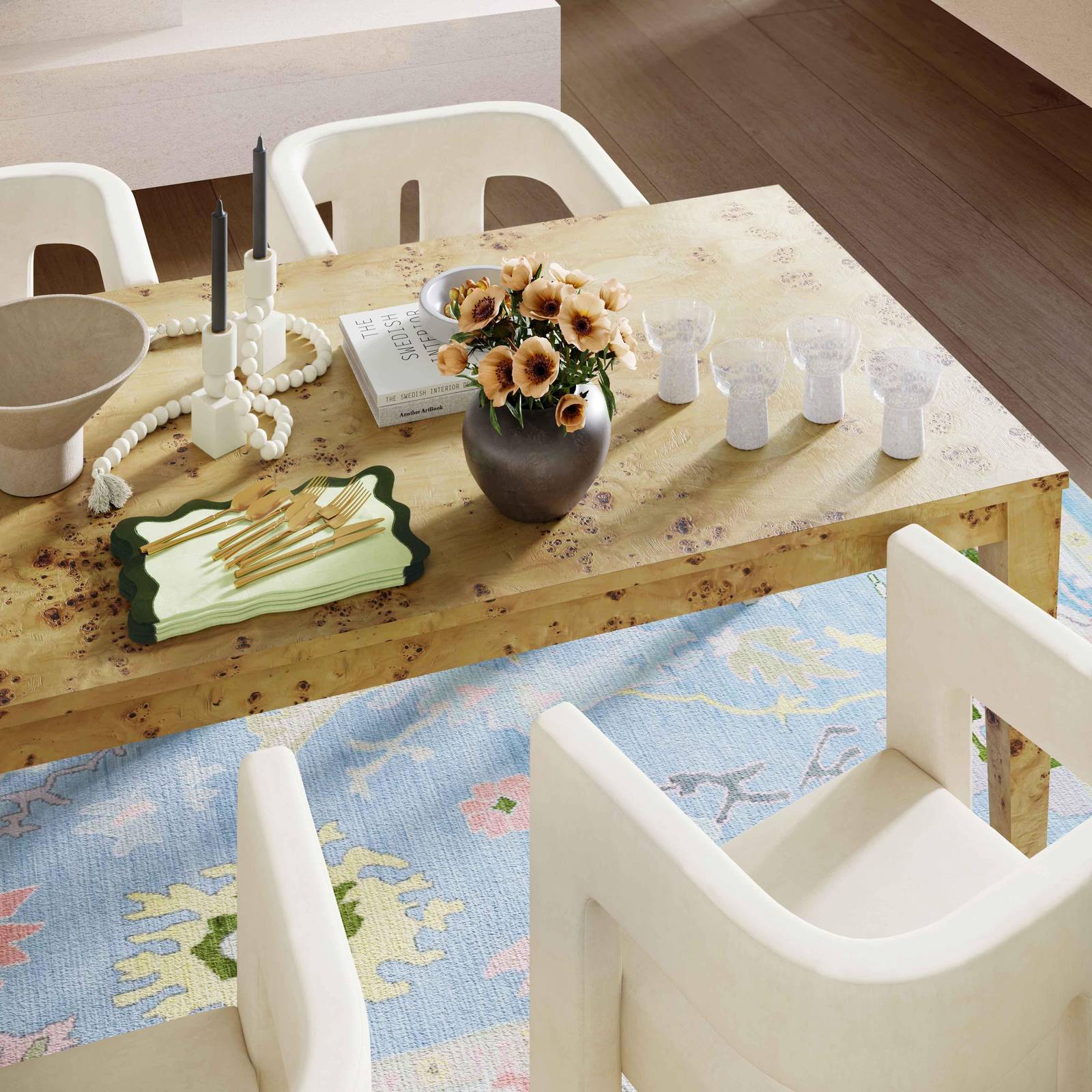 Brandyss Natural Burl Rectangular Dining Table - Image 2