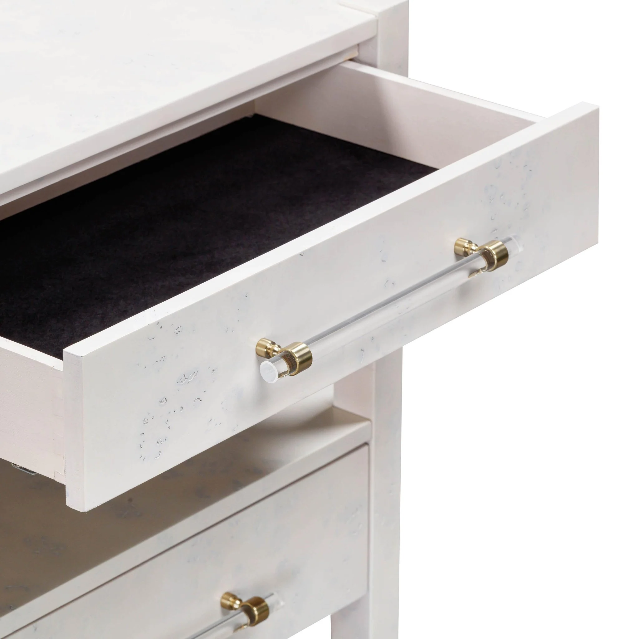 Brandyss White Burl Nightstand - Image 5