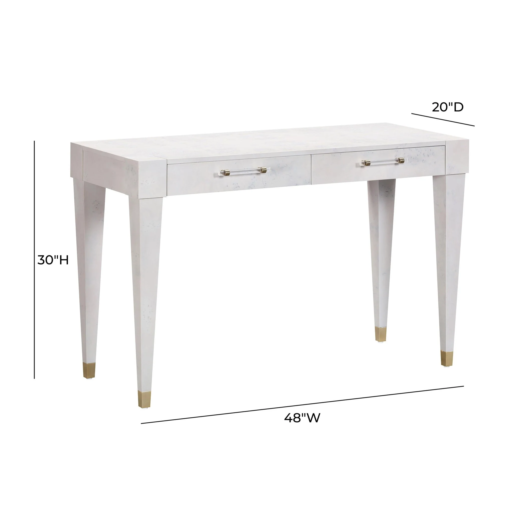 Brandyss White Burl Work Desk - Image 9