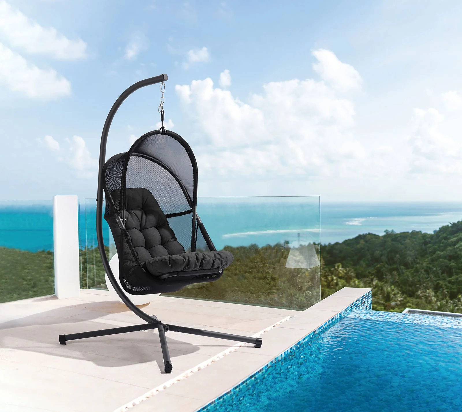 Breeze Swing Chair, Black - Image 2