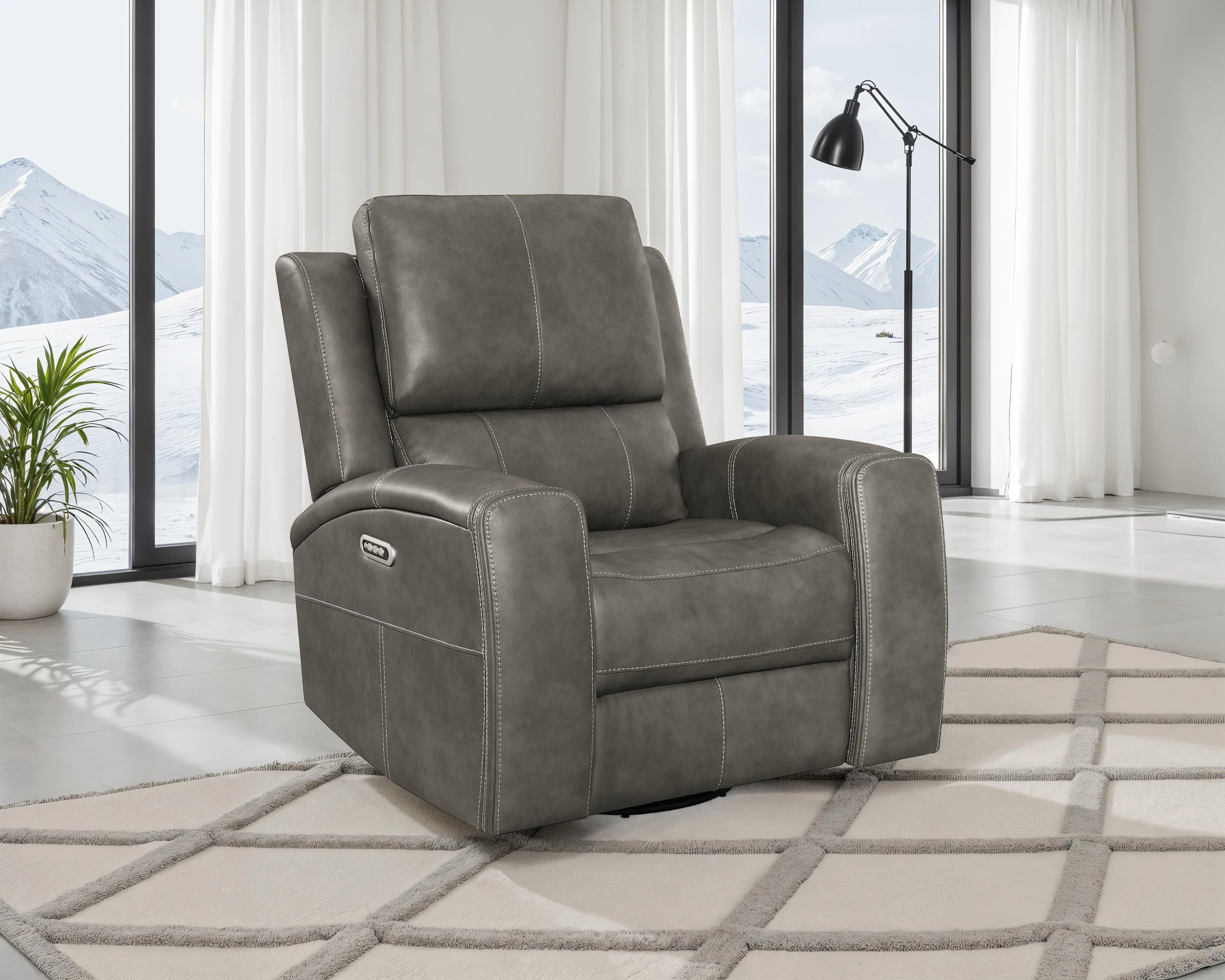 Brickston Triple Power Swivel Glider Recliner - Image 2