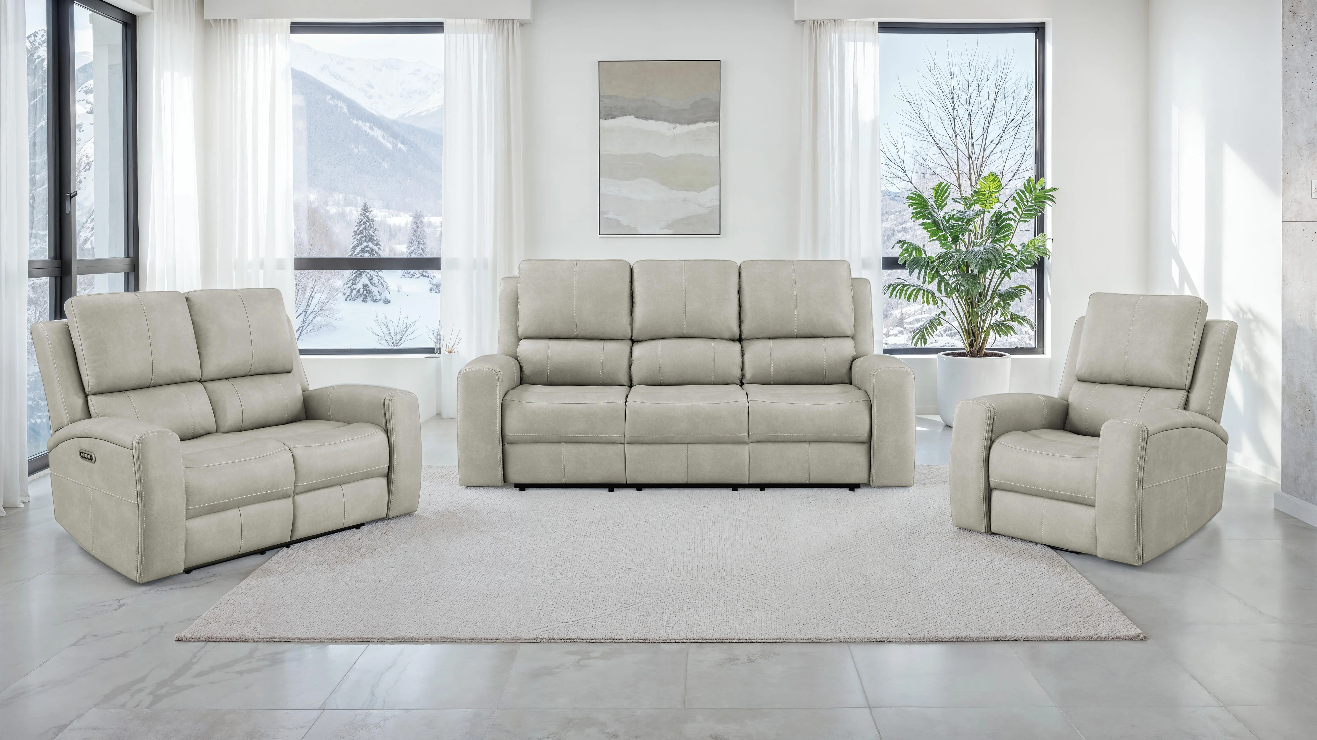 Brickston Triple Power Swivel Glider Recliner - Image 30