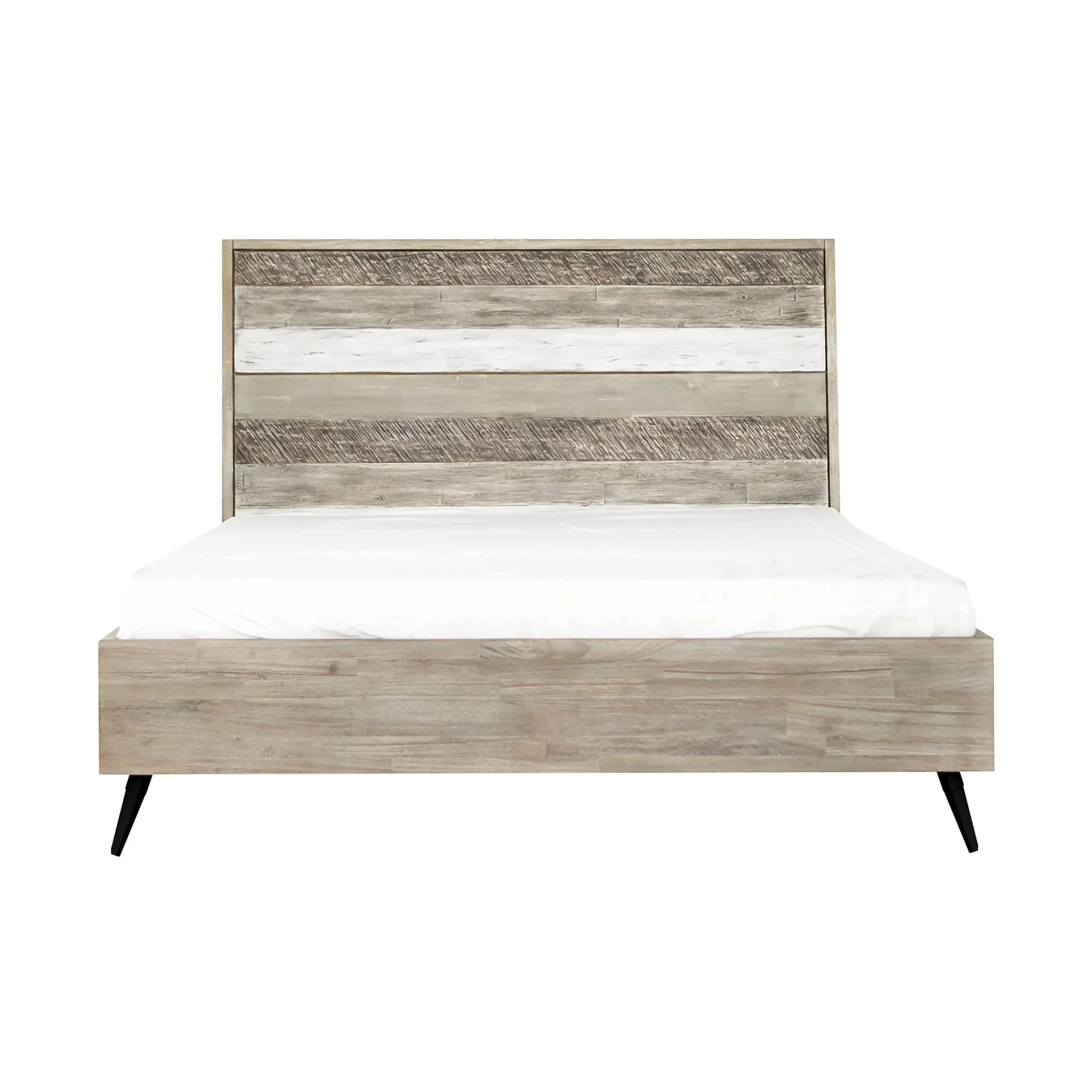 Bridges 3 Piece King Bedroom Set in Two-Tone Acacia Wood - Image 2
