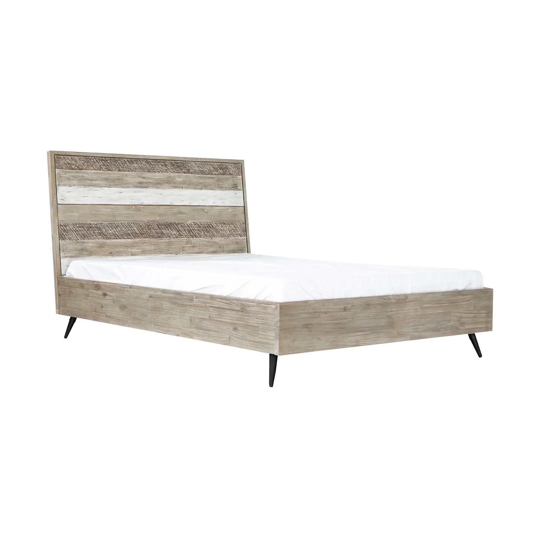 Bridges 3 Piece King Bedroom Set in Two-Tone Acacia Wood - Image 3