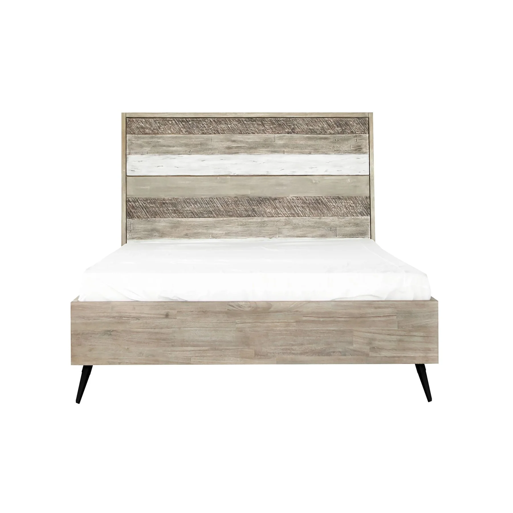 Bridges 4 Piece Queen Bedroom Set in Two-Tone Acacia Wood - Image 2