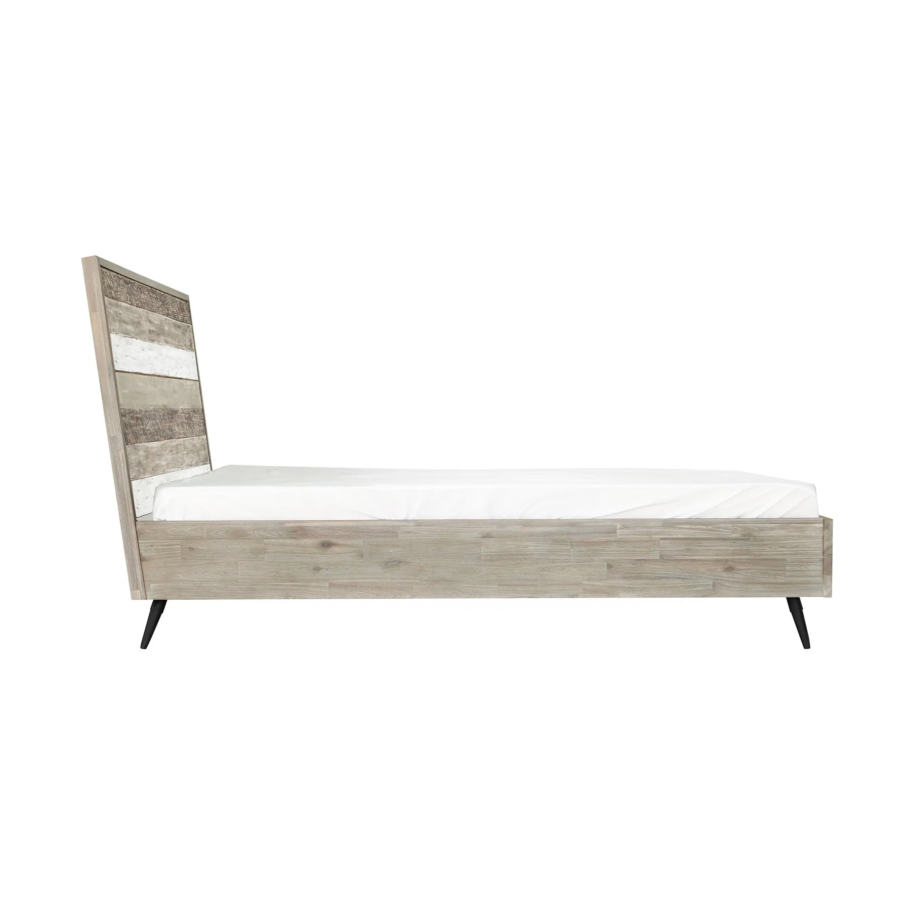 Bridges Queen Platform Bed in Two Tone Acacia Wood - Image 3