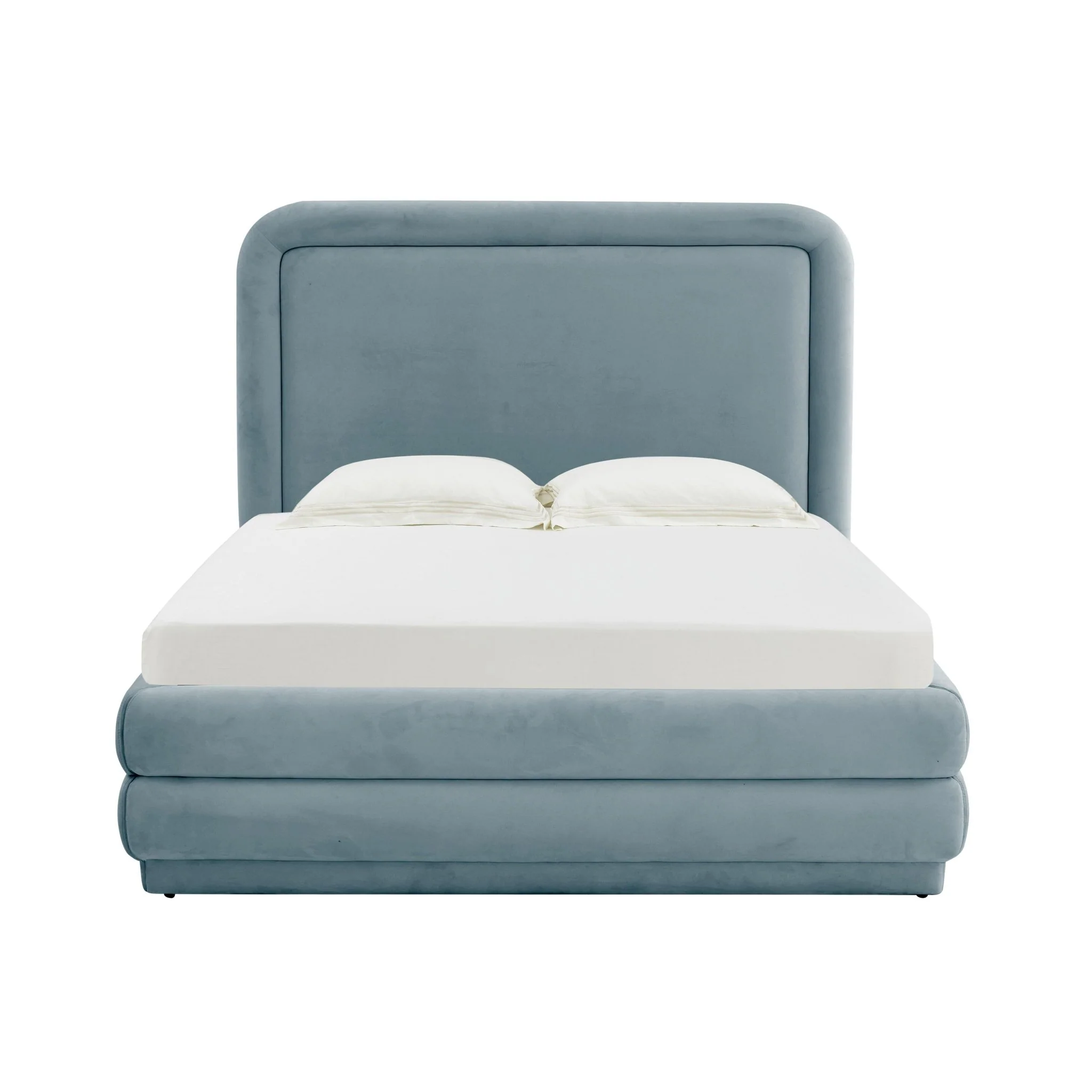 Briella Bluestone Velvet Bed in Queen - Image 3