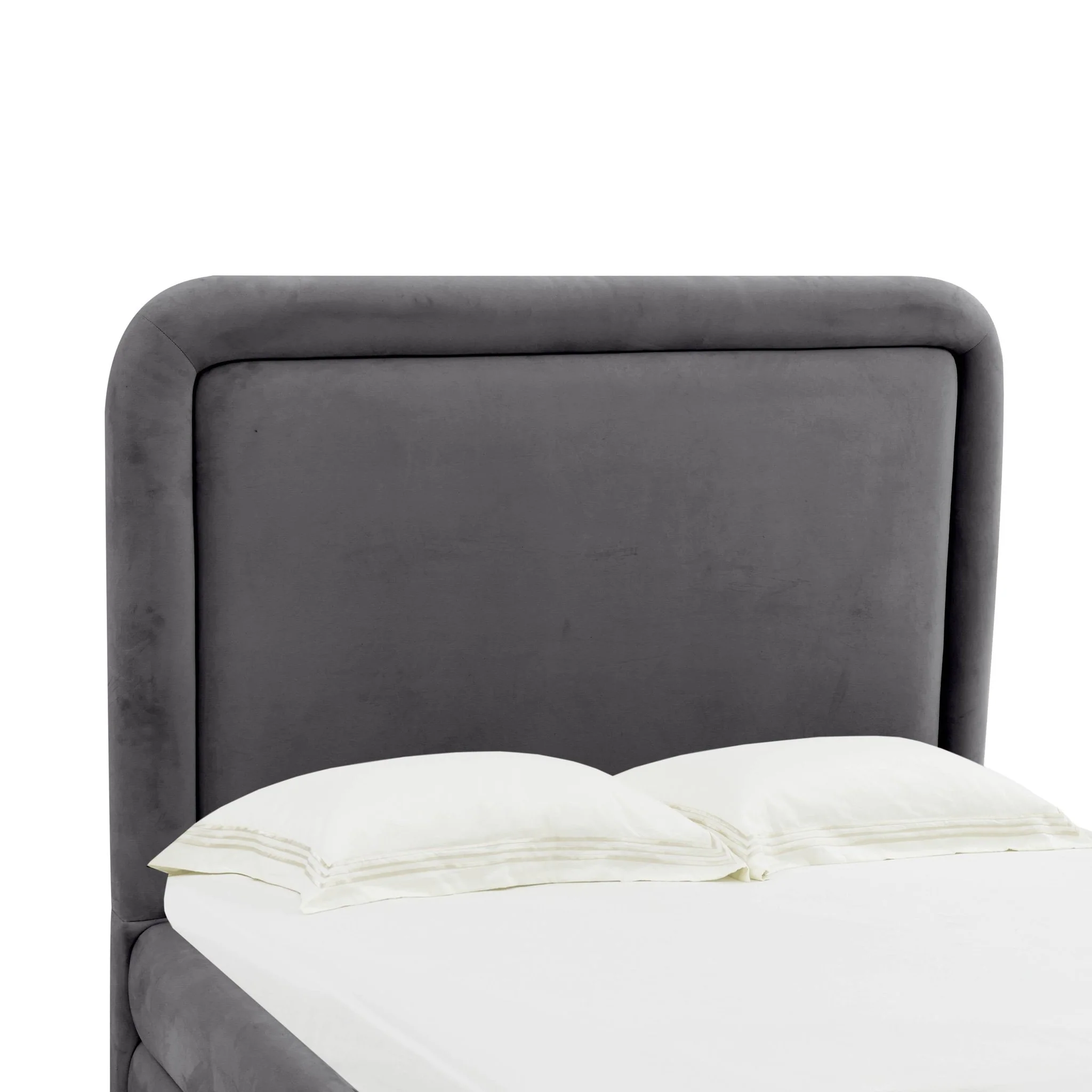 Briella Dark Grey Velvet Bed in Full - Image 5