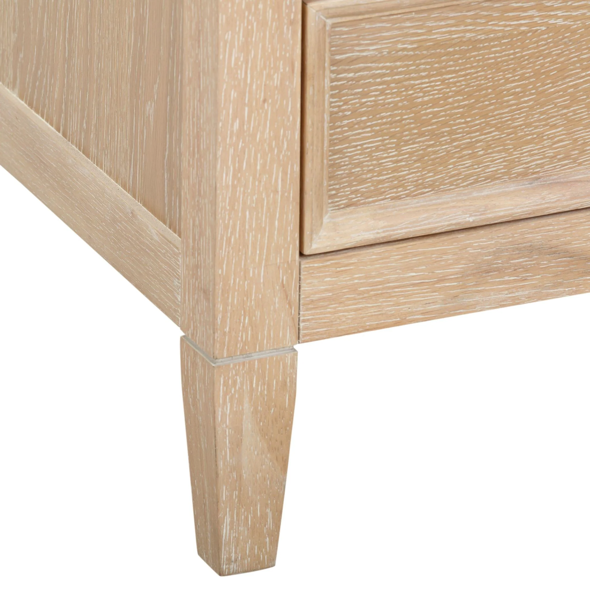 Bristol Park Whitewashed Oak Wood Nightstand - Image 10