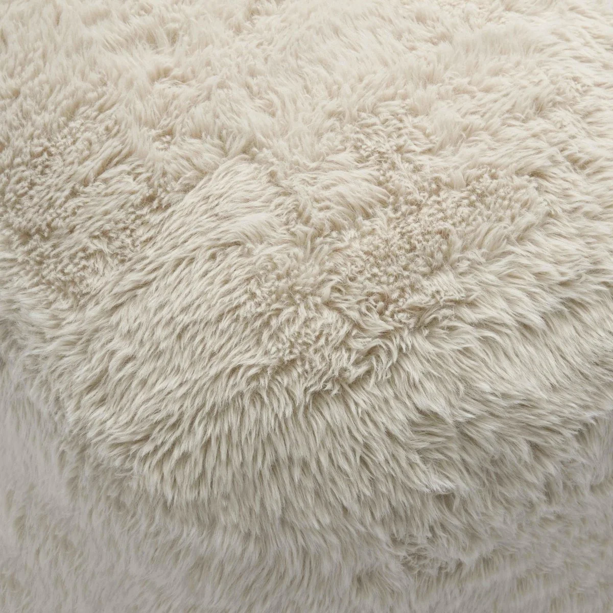 Britt Natural Vegan Shearling Ottoman - Image 6