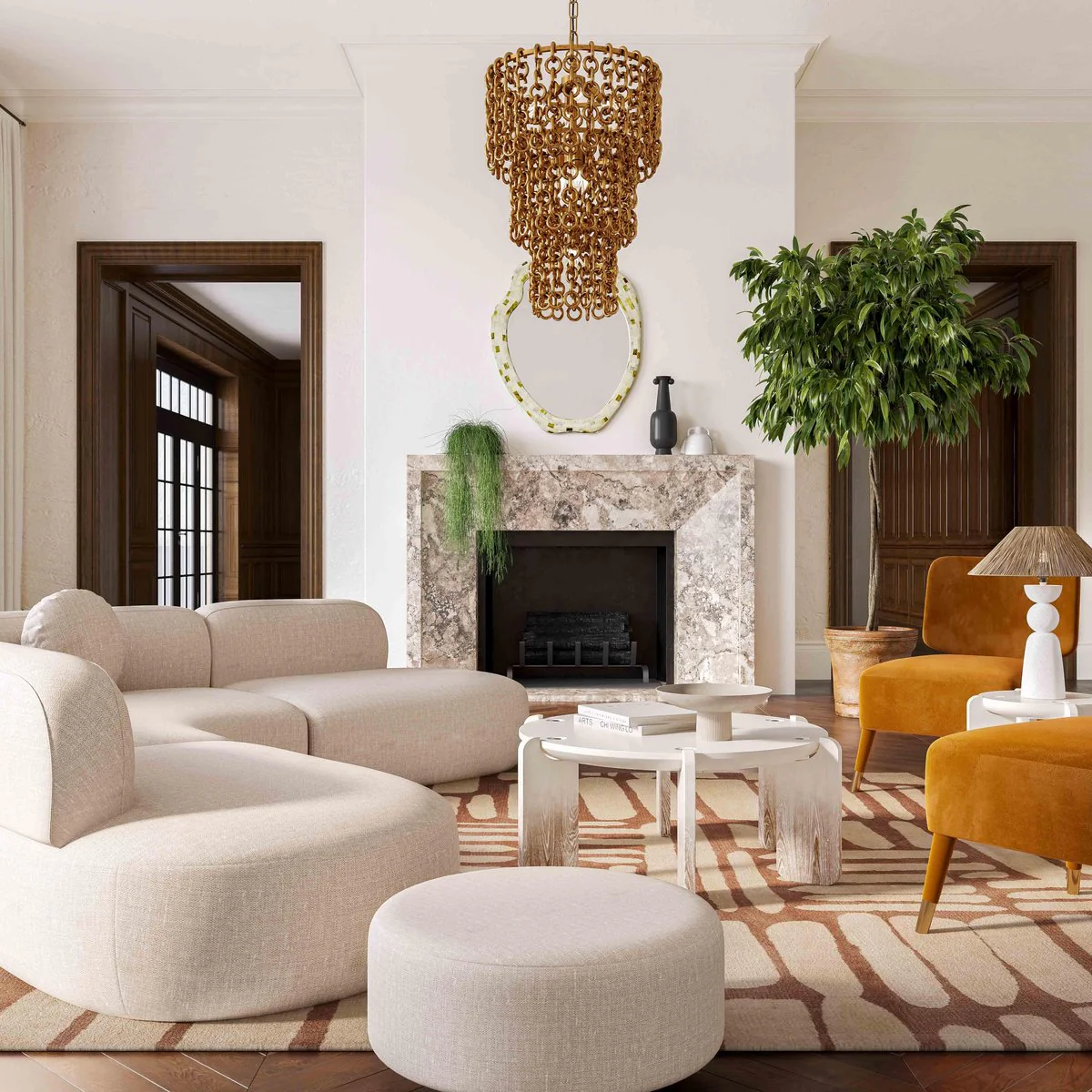 Broohah Beige Linen Sectional - Image 2
