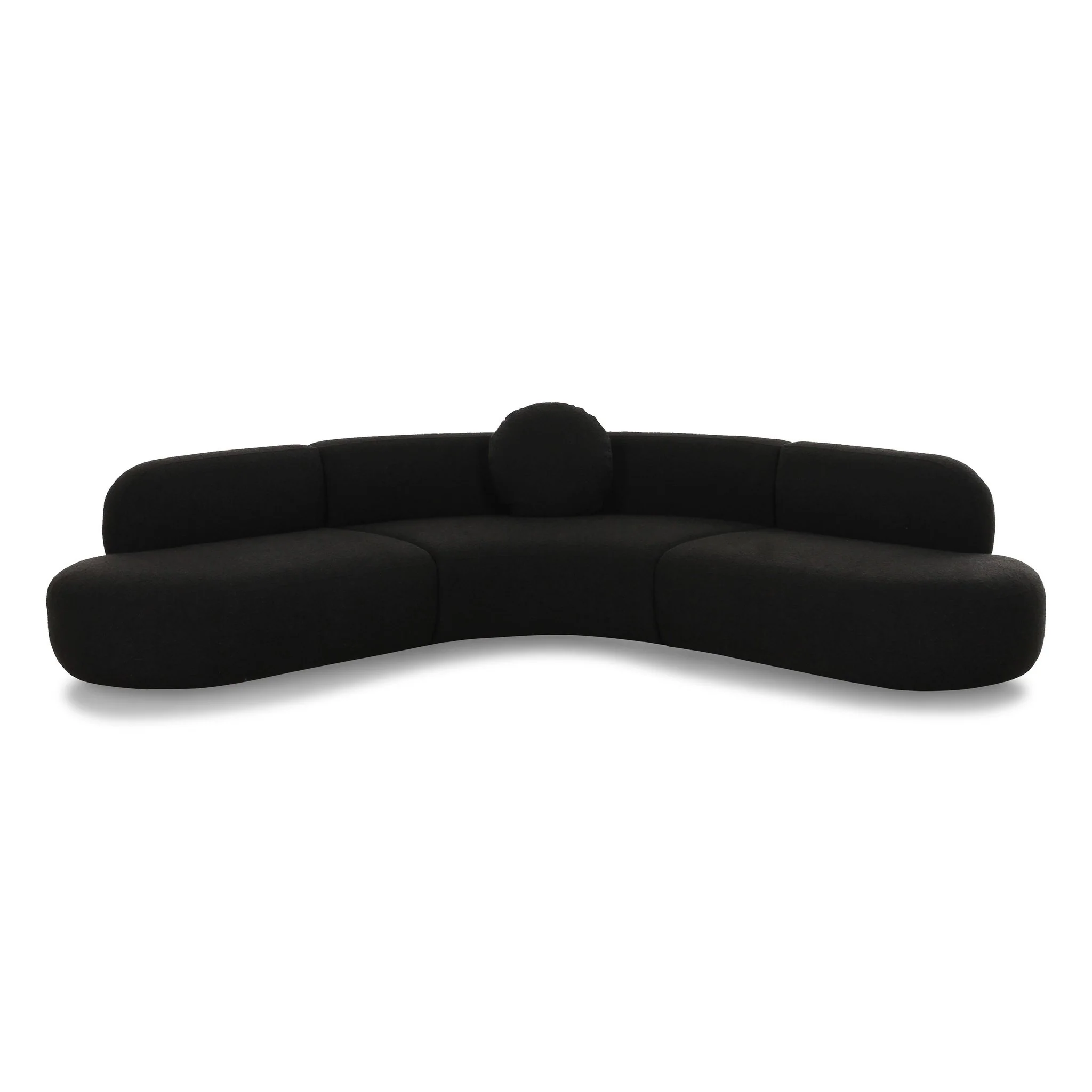 Broohah Black Boucle Sectional - Image 2