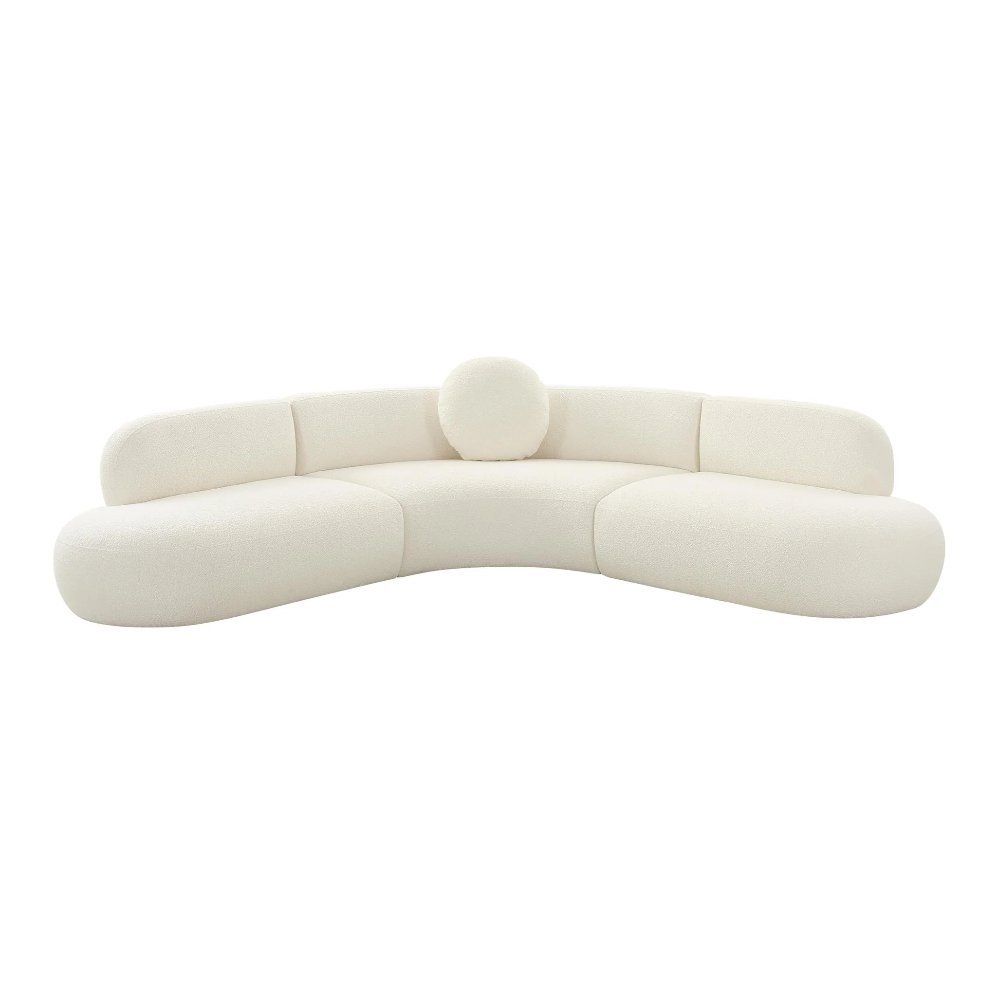 Broohah Cream Boucle Sectional - Image 3