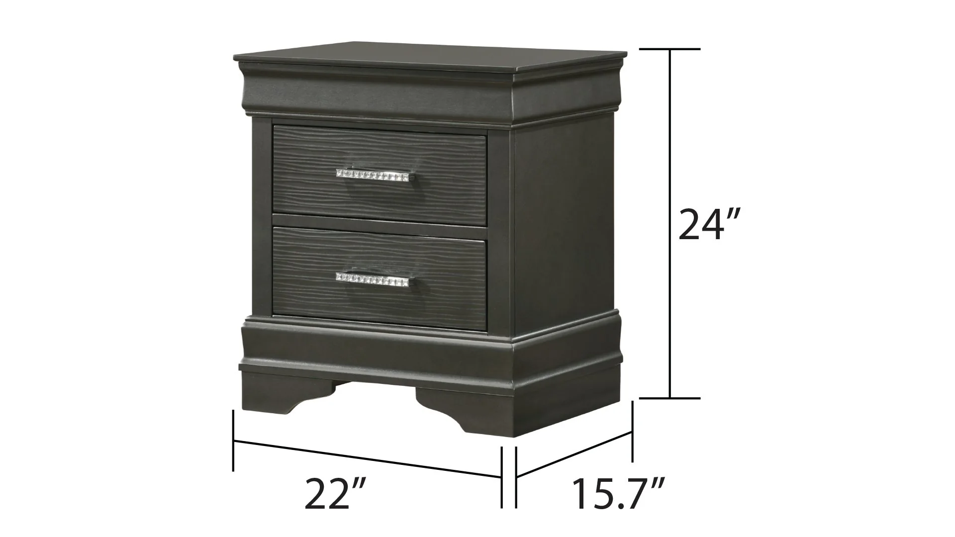 Brooklyn Nightstand Gray - Image 4