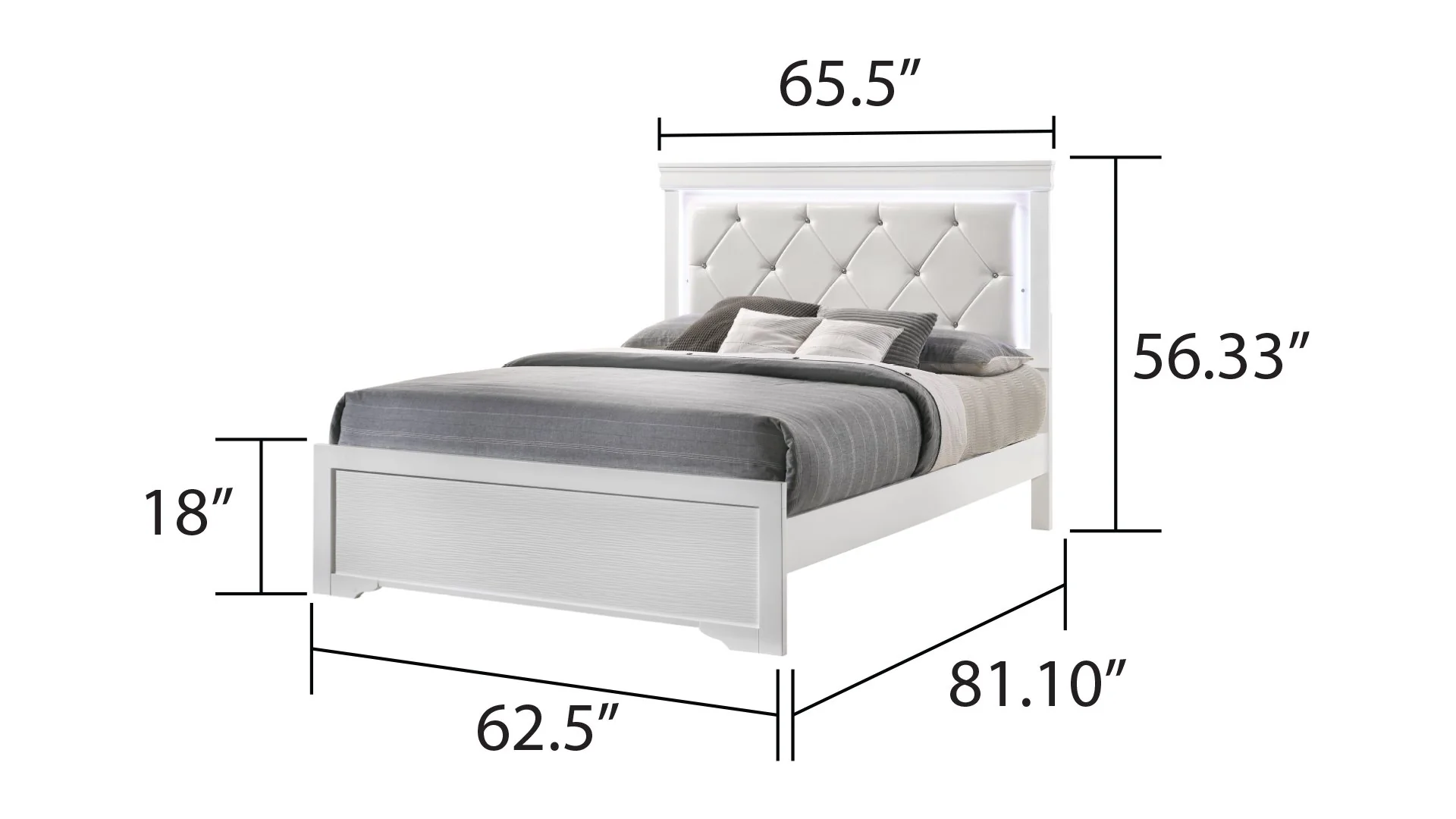 Brooklyn Queen Bed White - Image 2