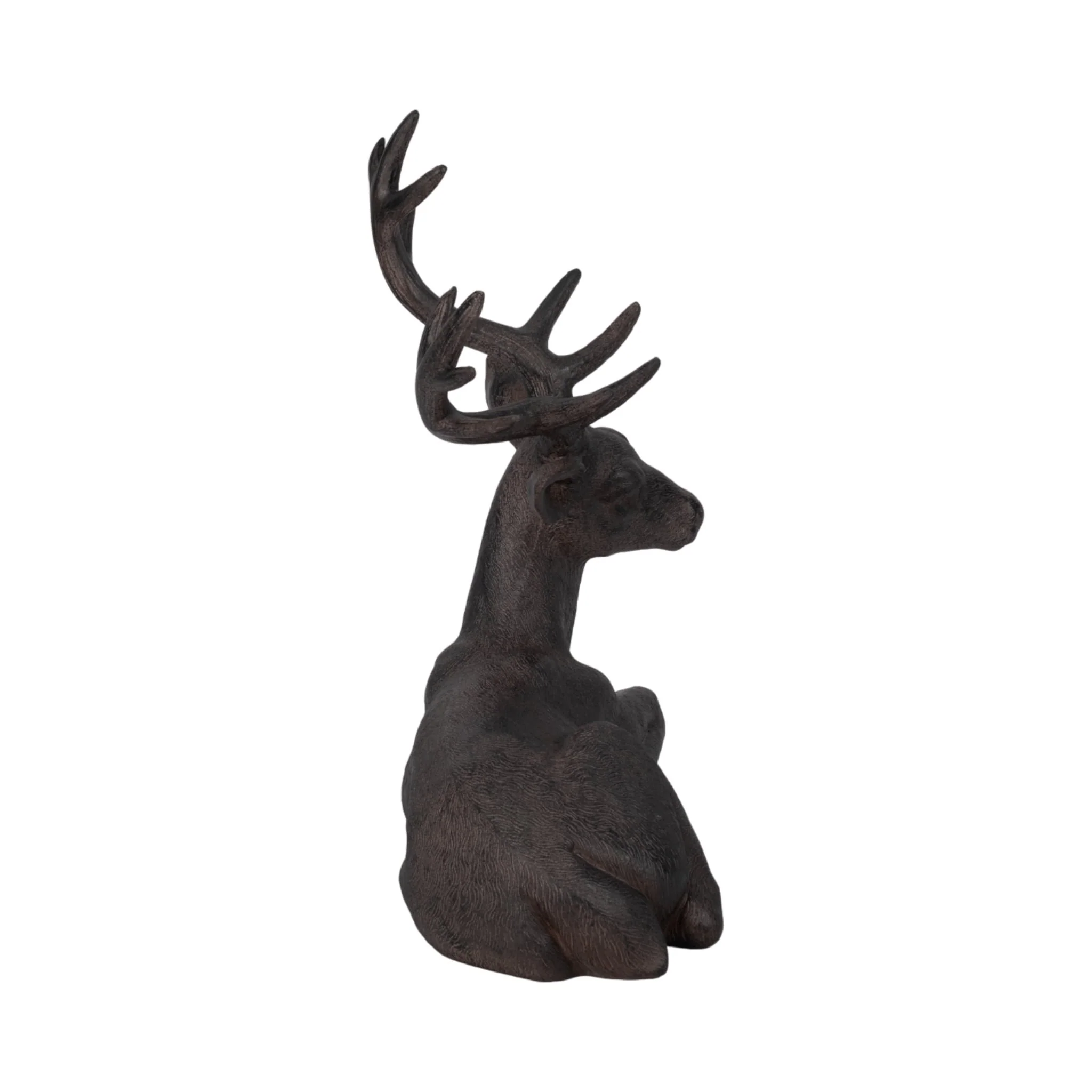 Brown Resin Deer, Sitting - Image 3