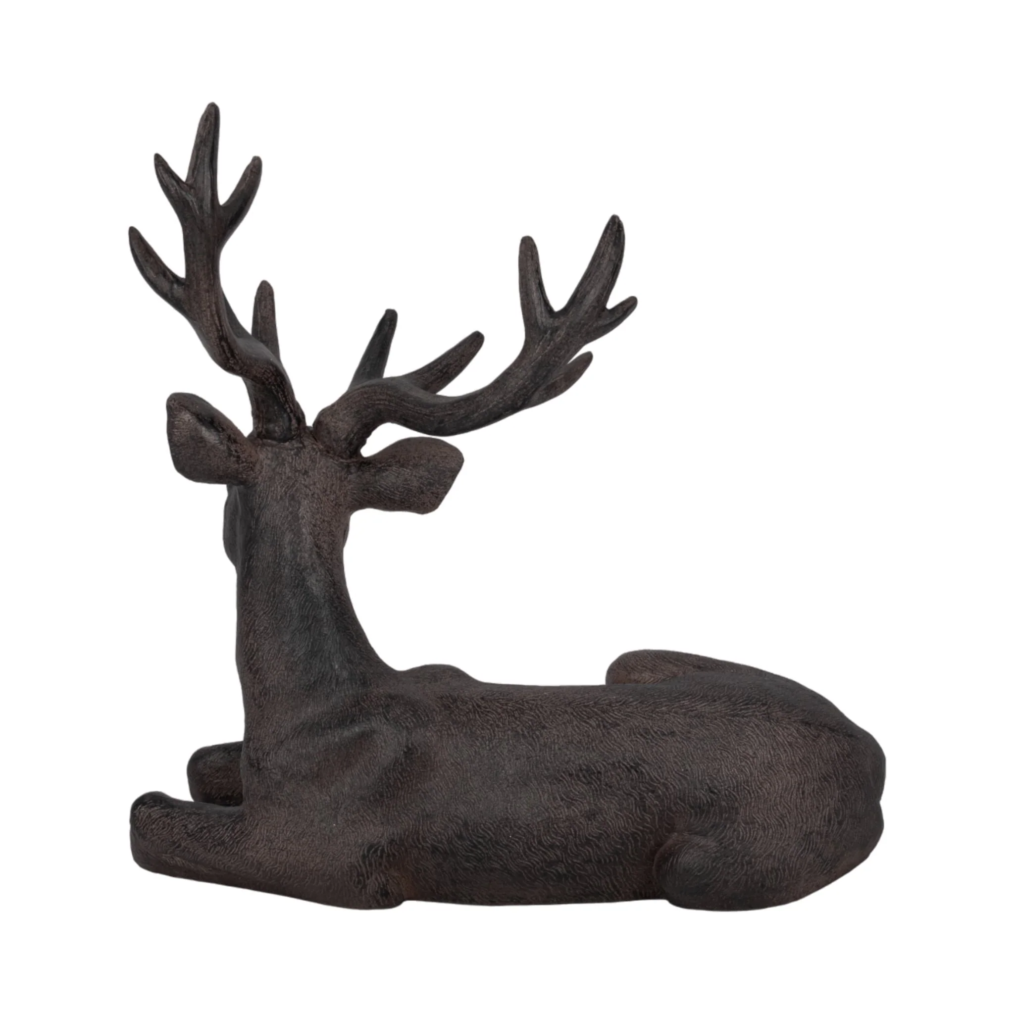 Brown Resin Deer, Sitting - Image 4