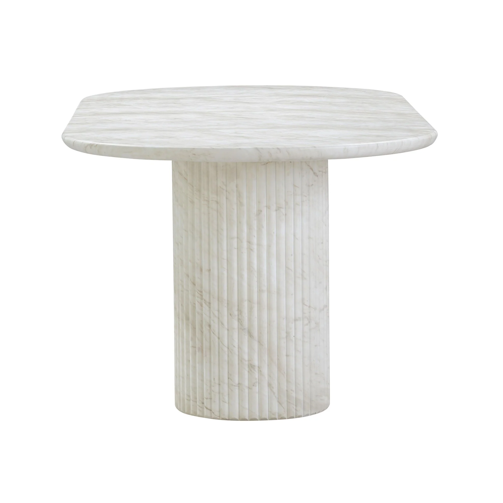 Brut White Marble Pattern Indoor/Outdoor Dining Table - Image 4