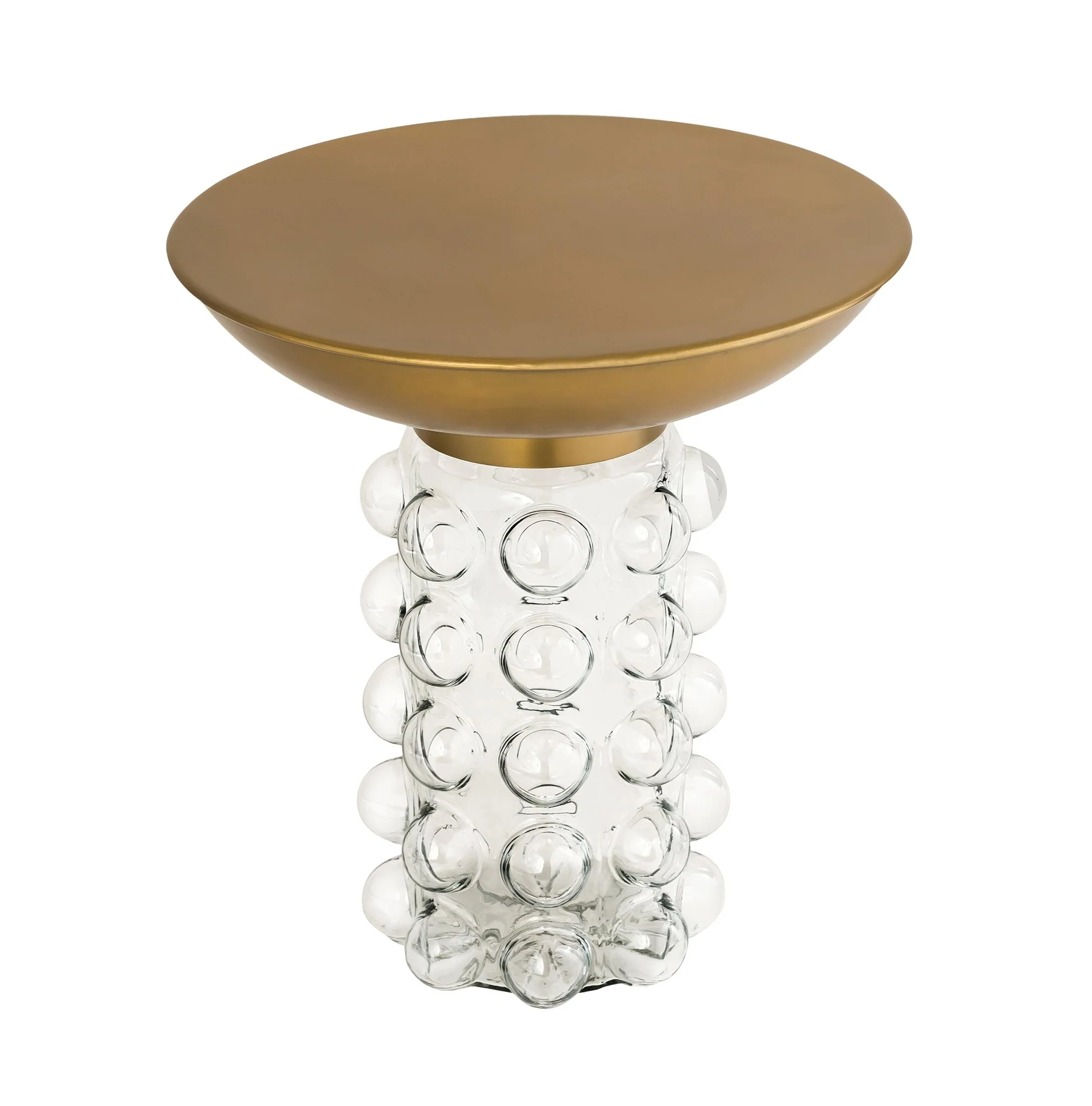 Bubble Glass/Brass Side Table - Image 4